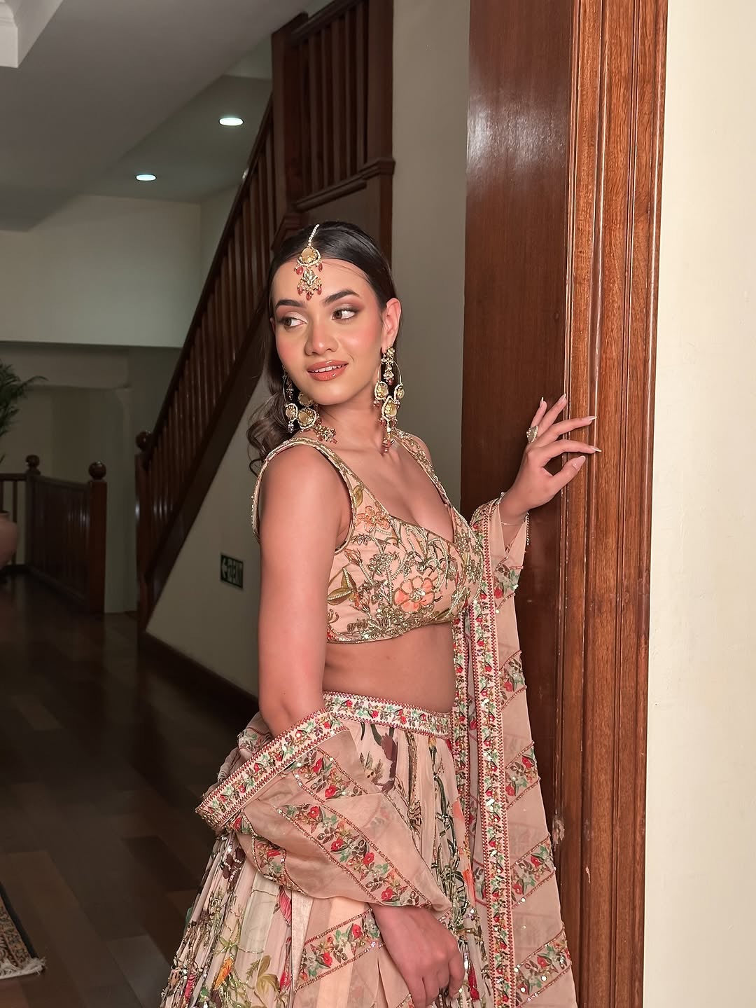 Reema Kundan Earrings with Maangtika