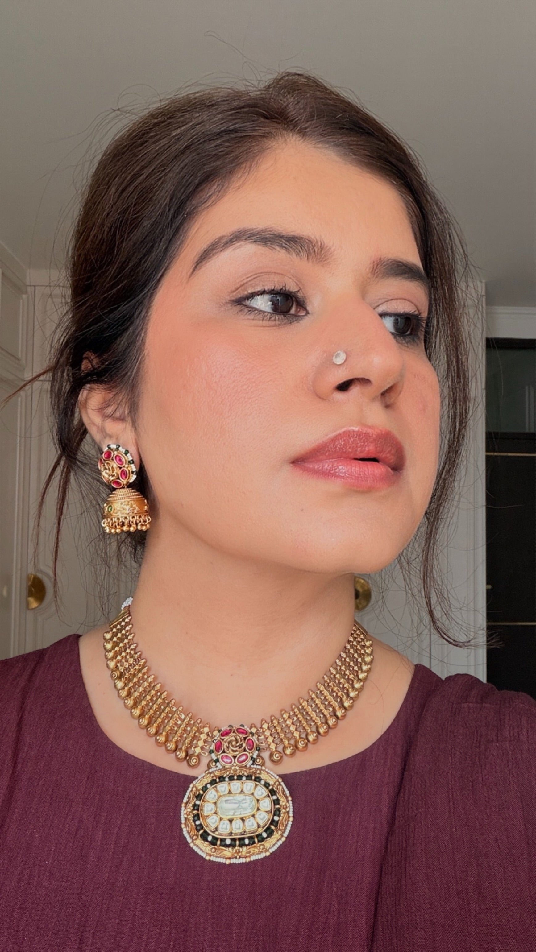 Amoli Gold Plated Temple Set