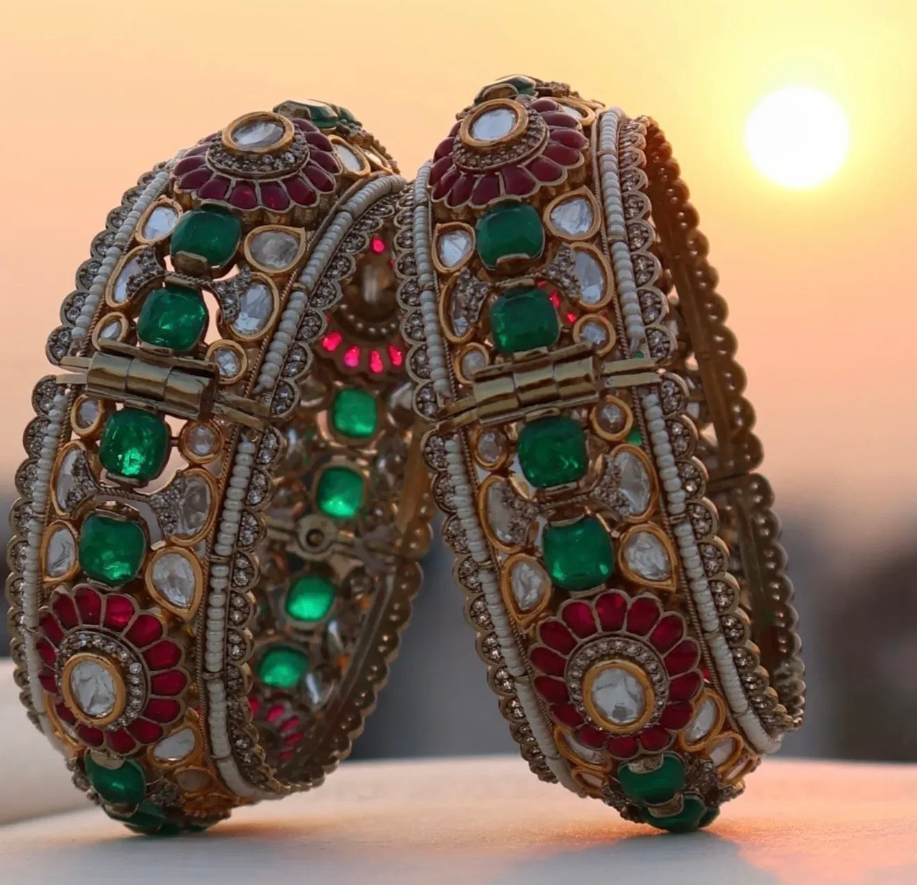 Polki Kundan Bangles