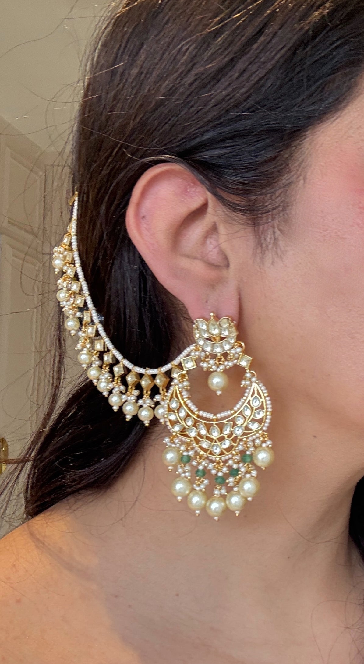 Sreemi Earrings with Earchains