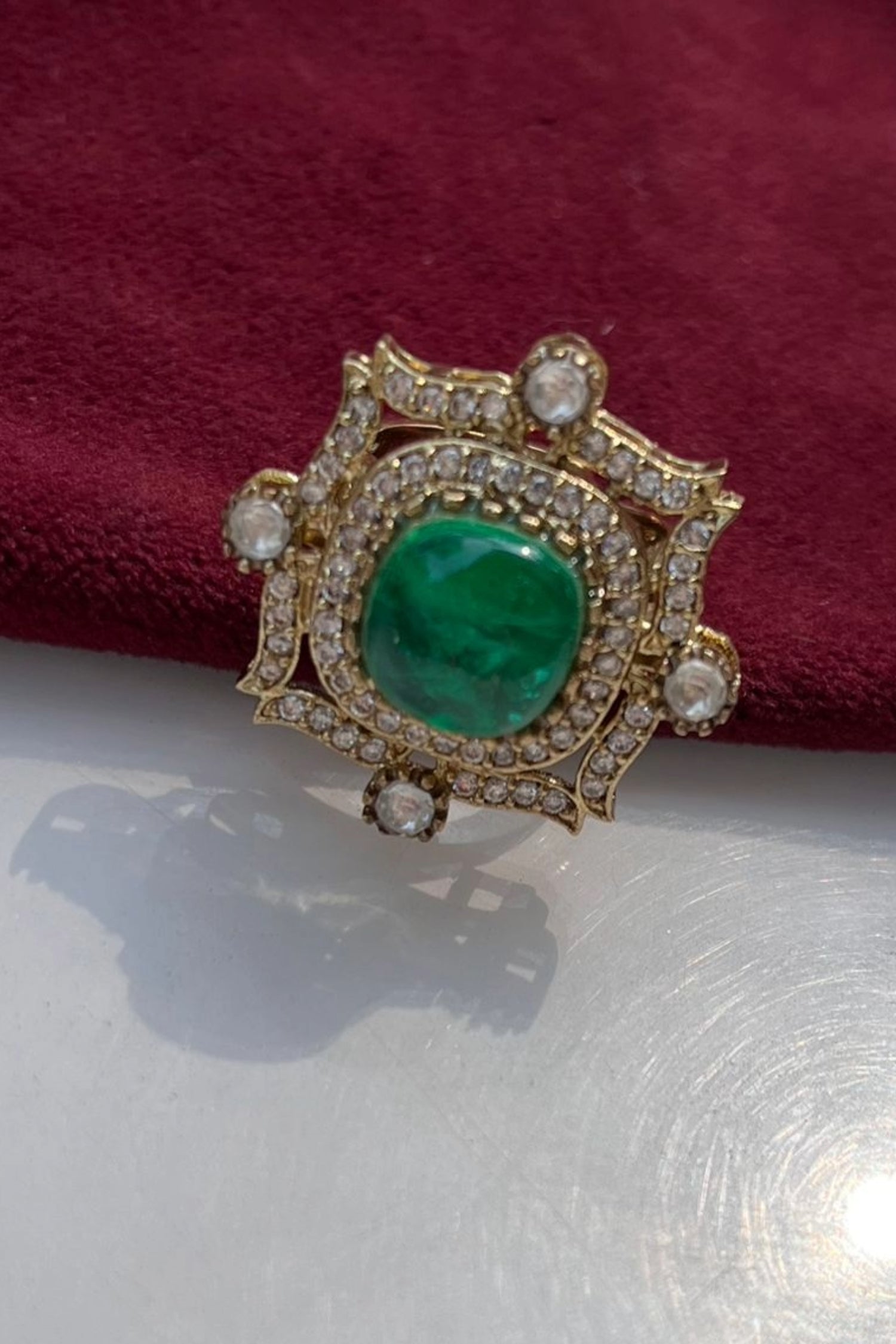 Victorian Polki Adjustable Ring