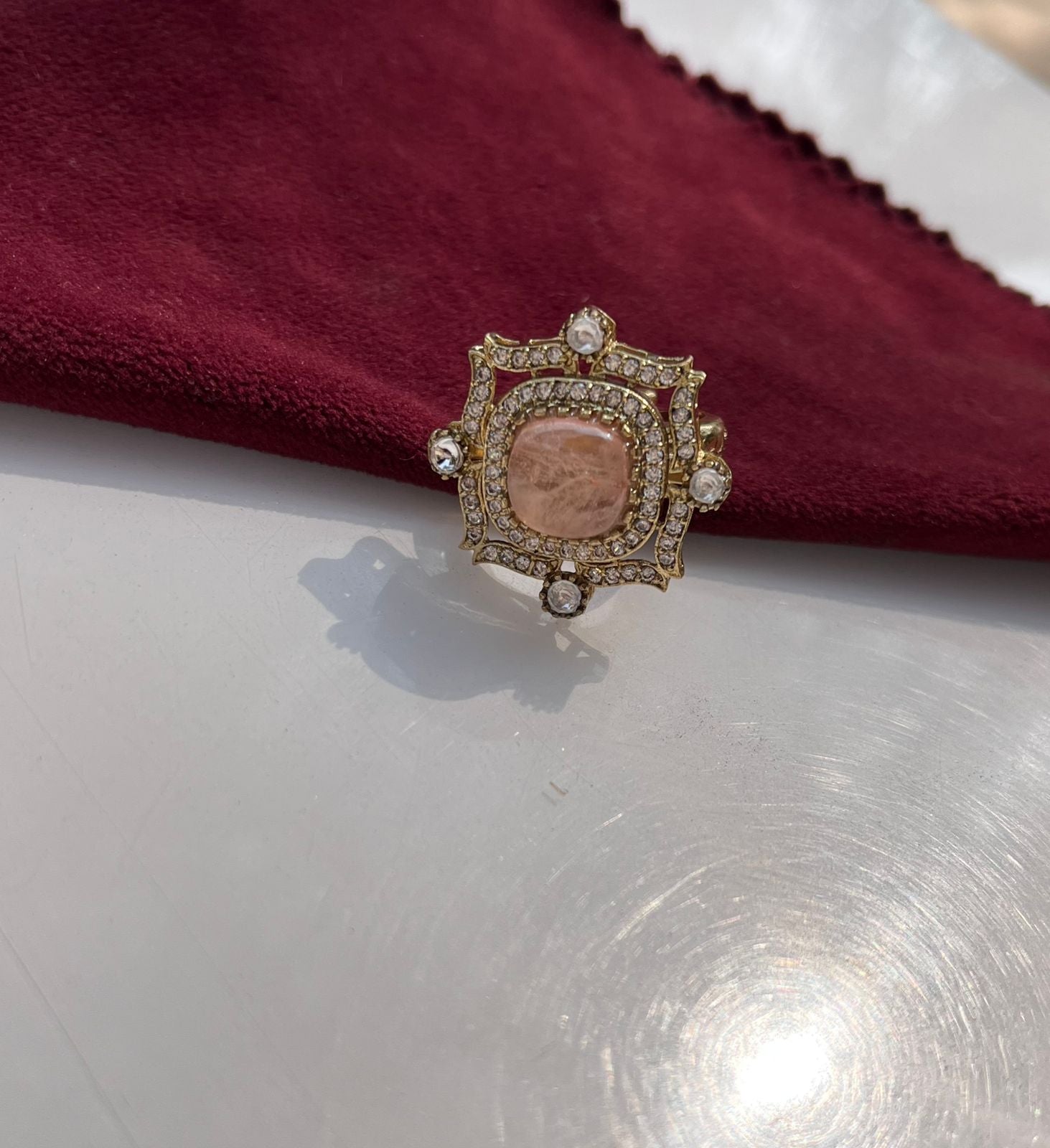 Victorian Polki Adjustable Ring
