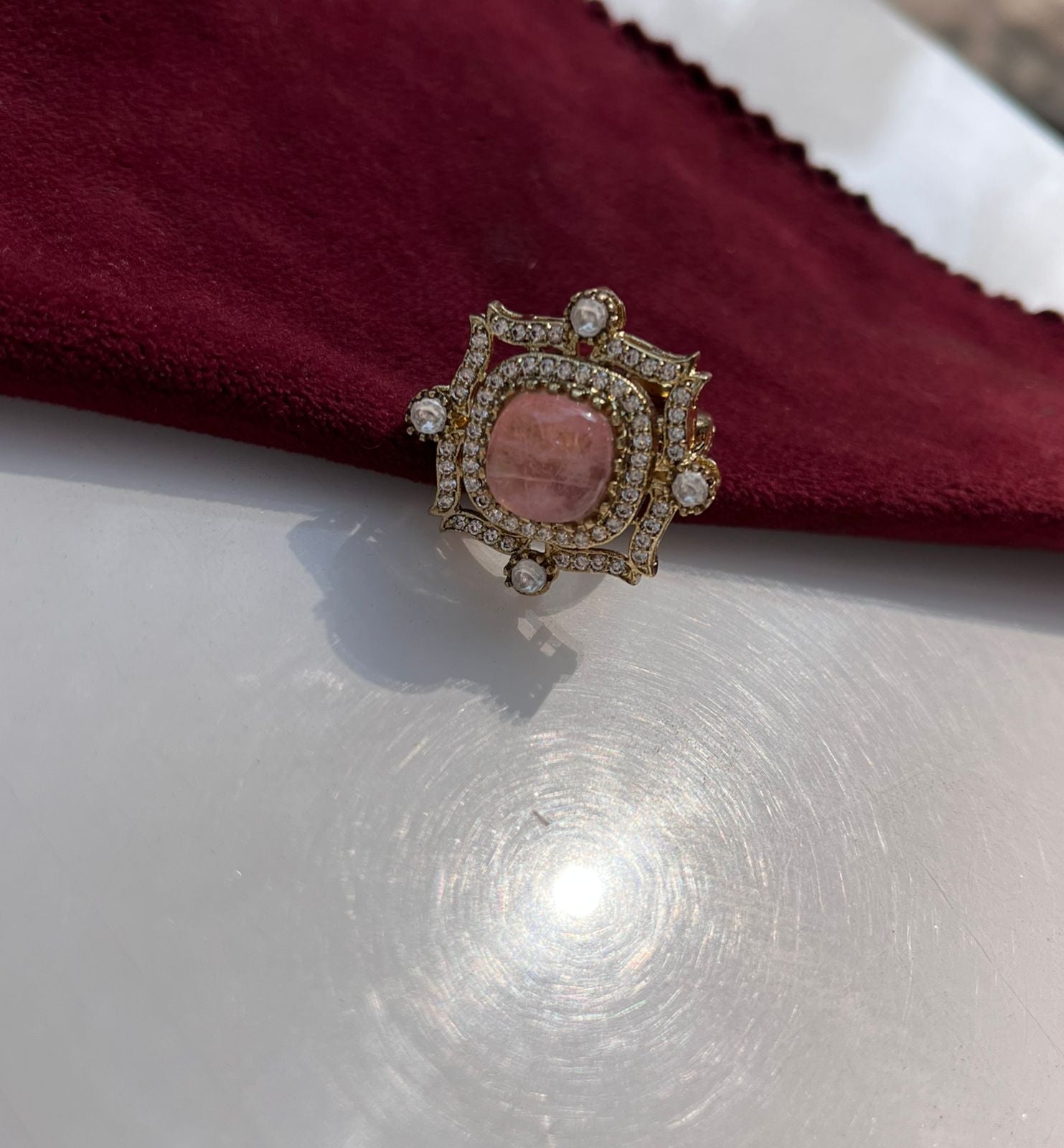 Victorian Polki Adjustable Ring
