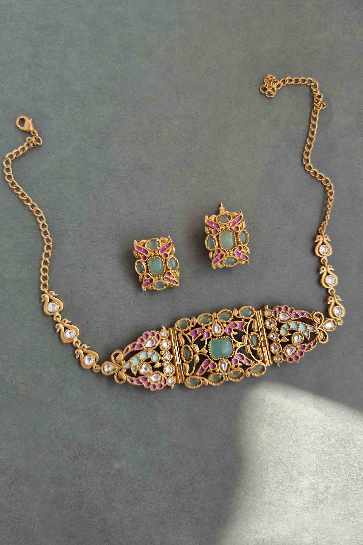 Handcrafted Gold Plated Choker Set