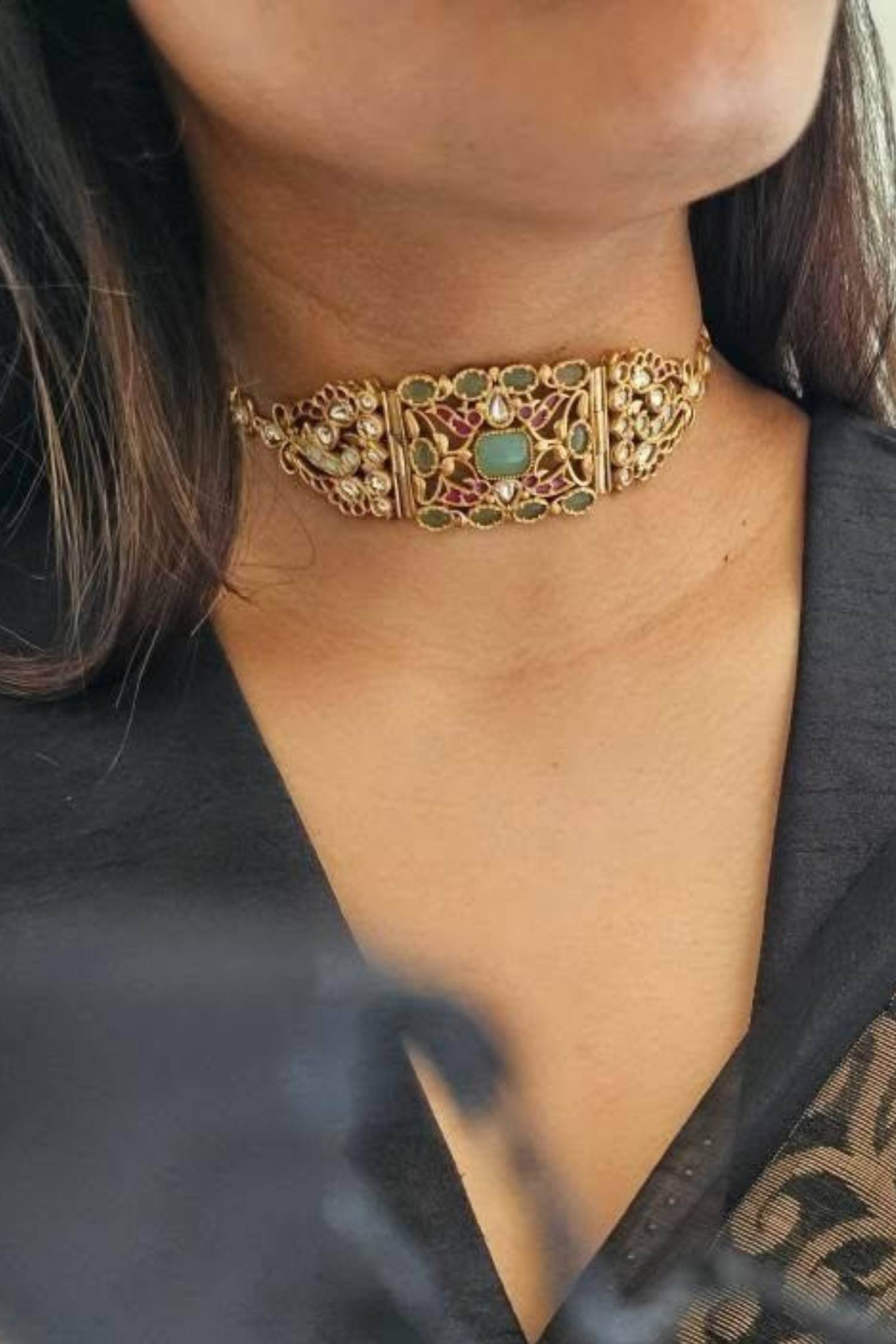 Handcrafted Gold Plated Choker Set