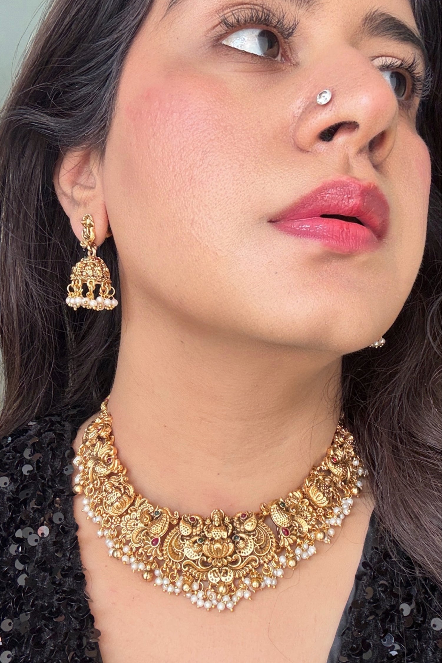 Gold Plated Temple Set