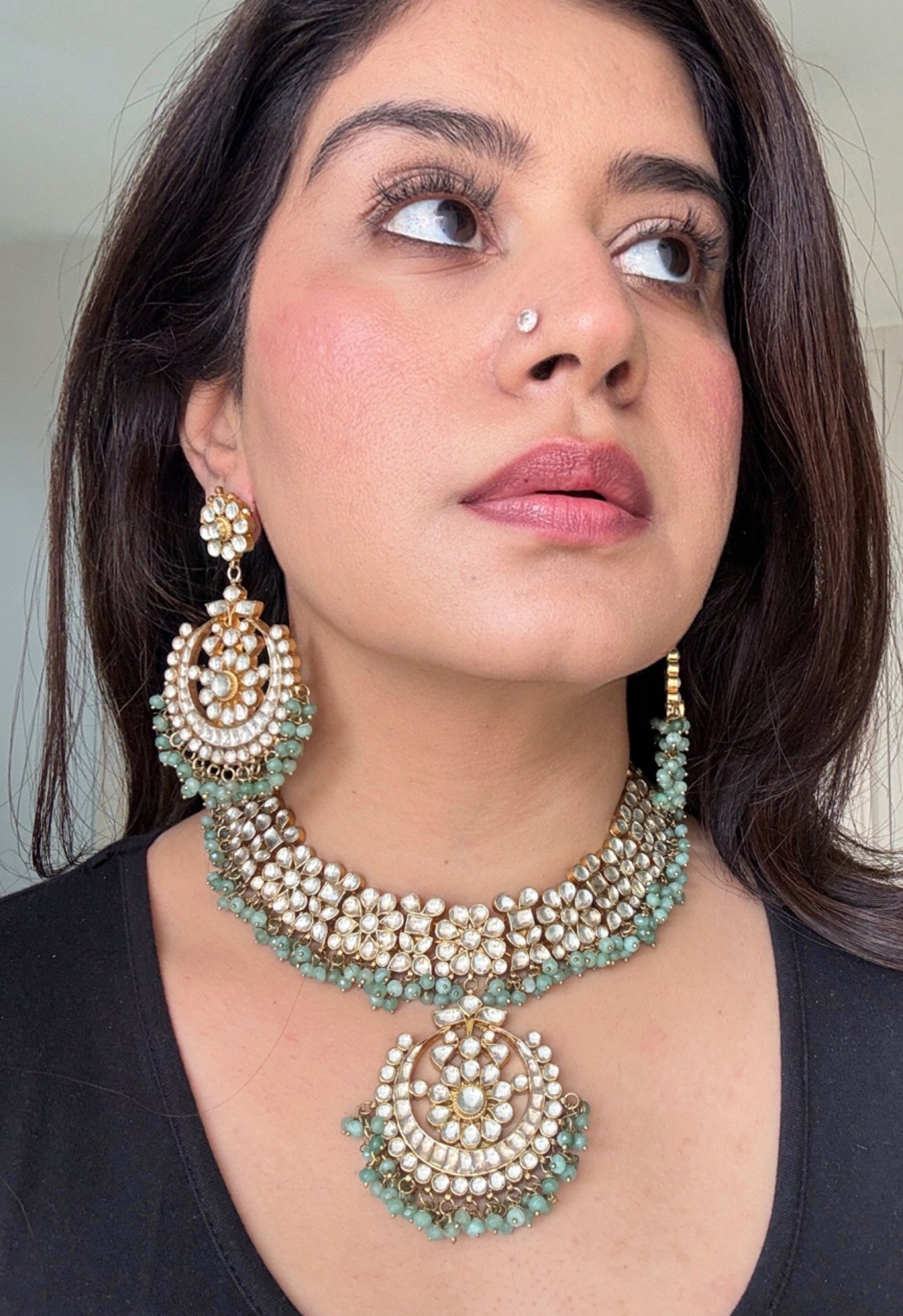Nauheed Pachi Kundan Set
