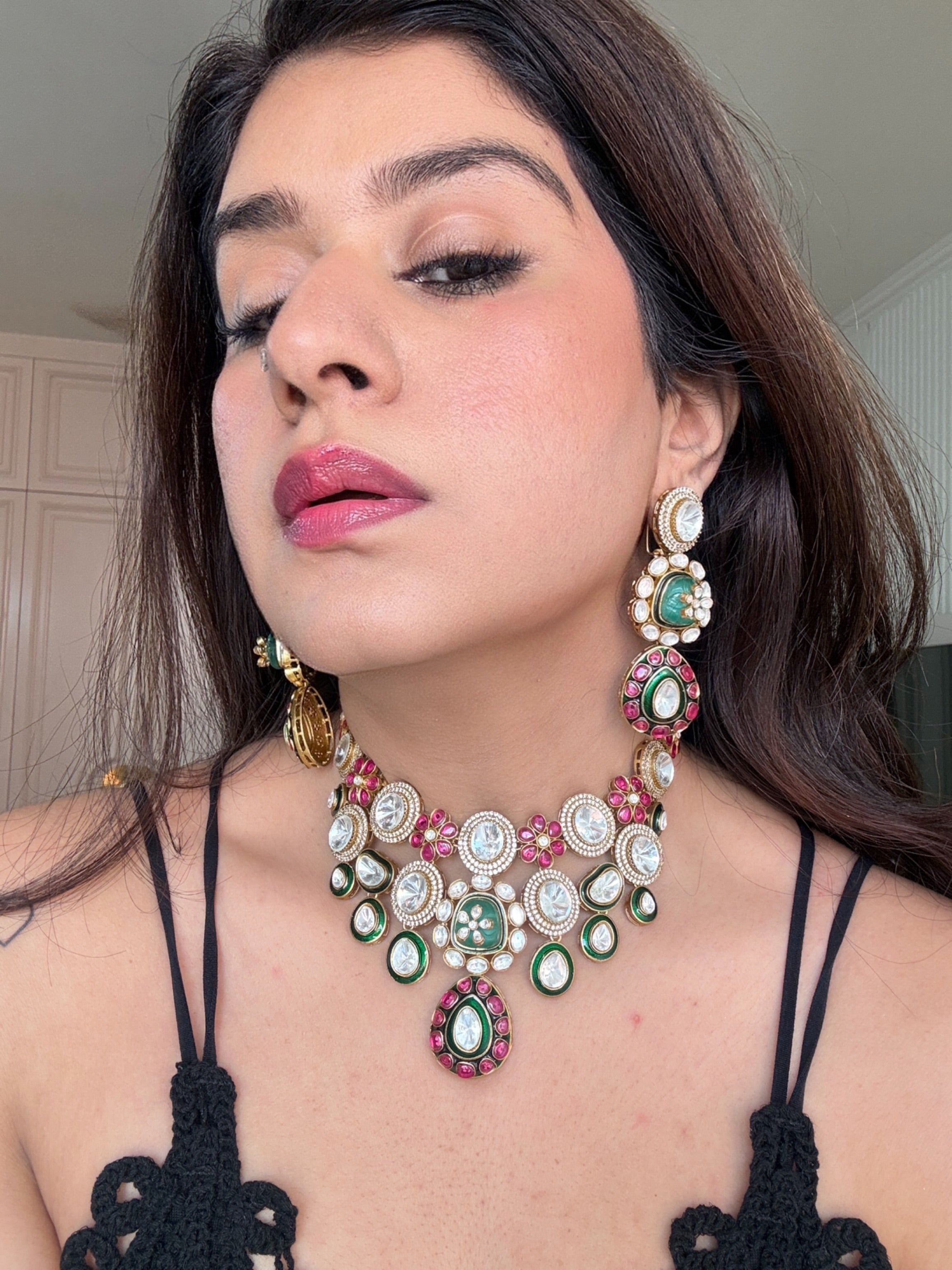 Jeelin Polki Necklace Set