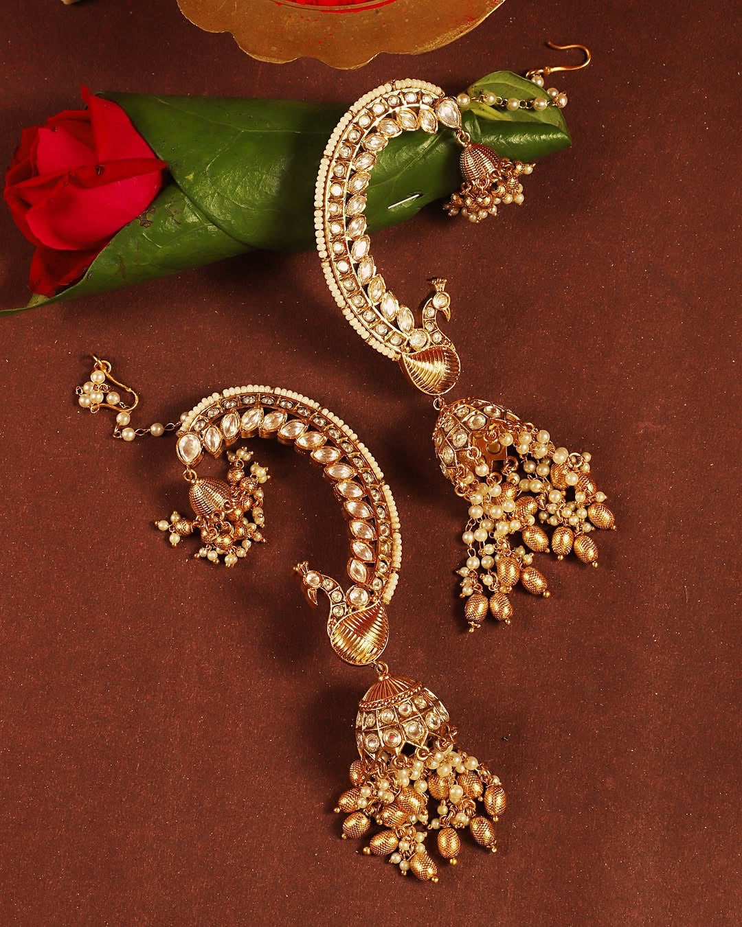 Gazal Earcuff Jhumka Earrings