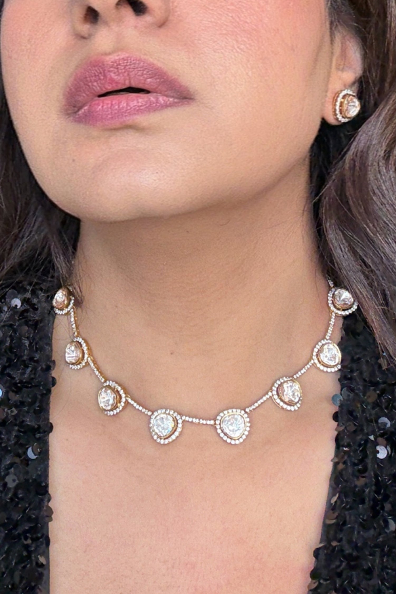 Nira Moissanite Polki Set