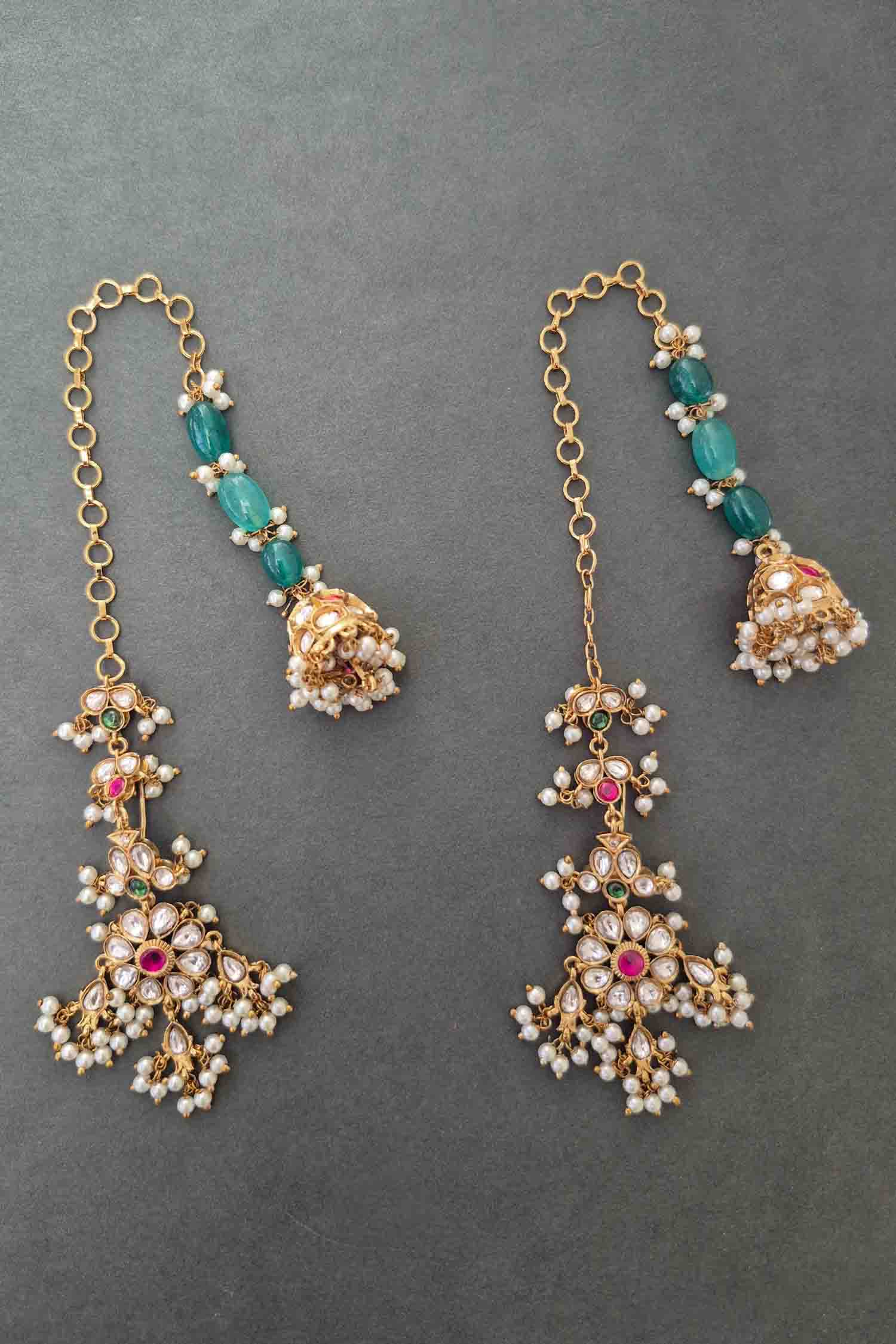 Raasha Gold Plated Polki Earrings