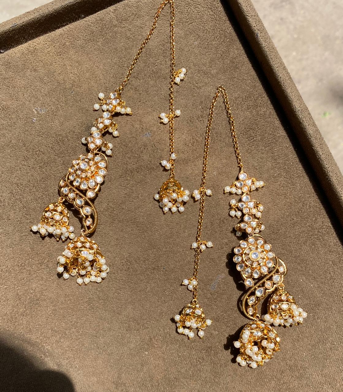 Sureen Gold Plated Polki Earrings