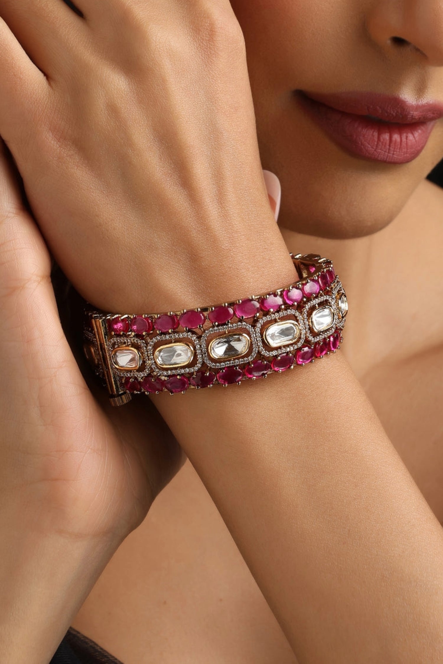 Ruby Polki Bangles