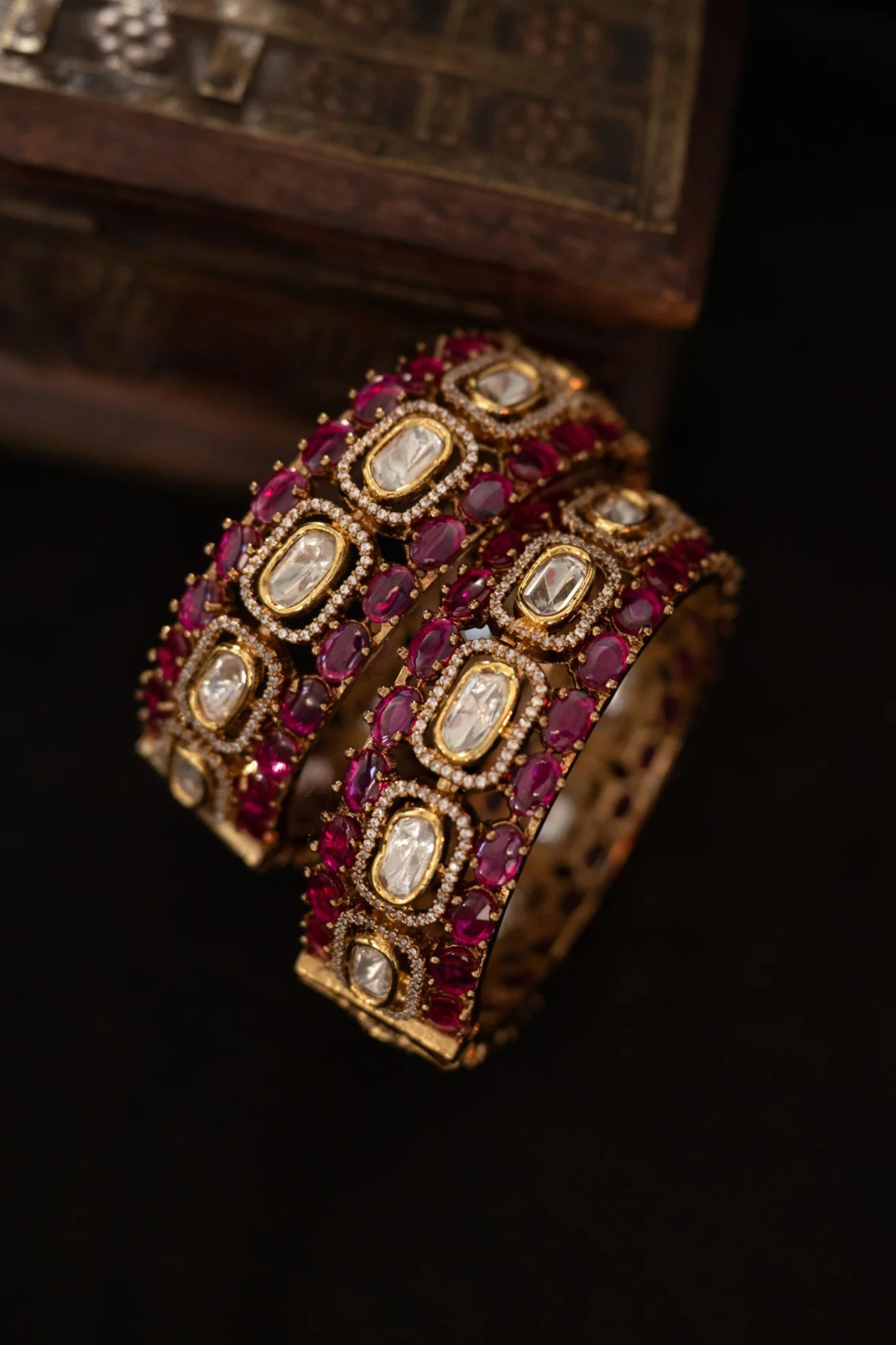 Ruby Polki Bangles