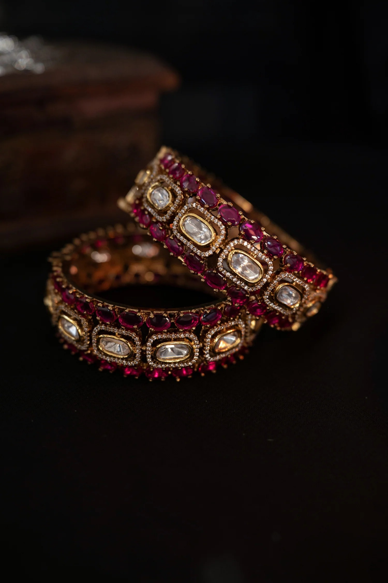Ruby Polki Bangles