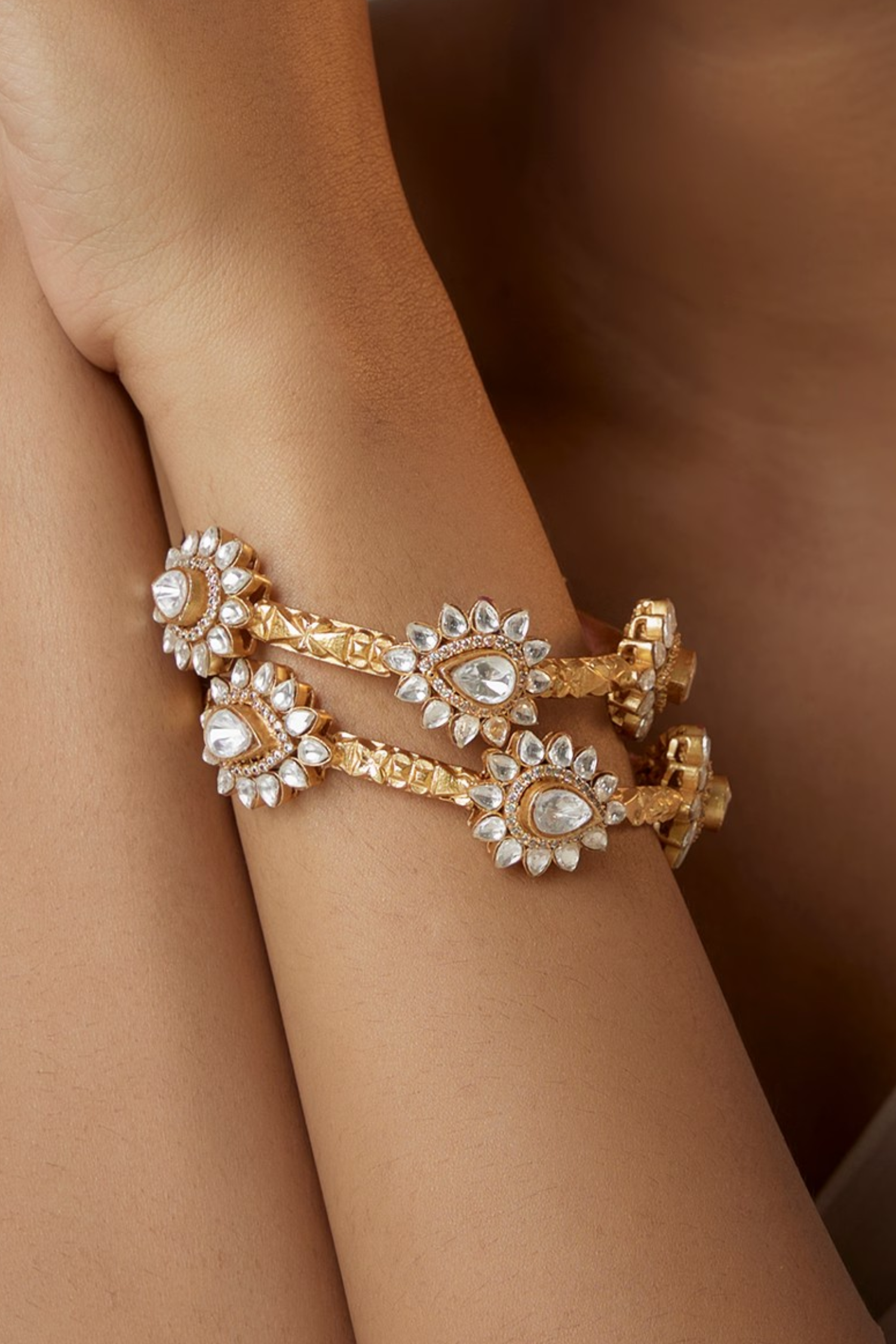 Saina Floral Polki Bracelet
