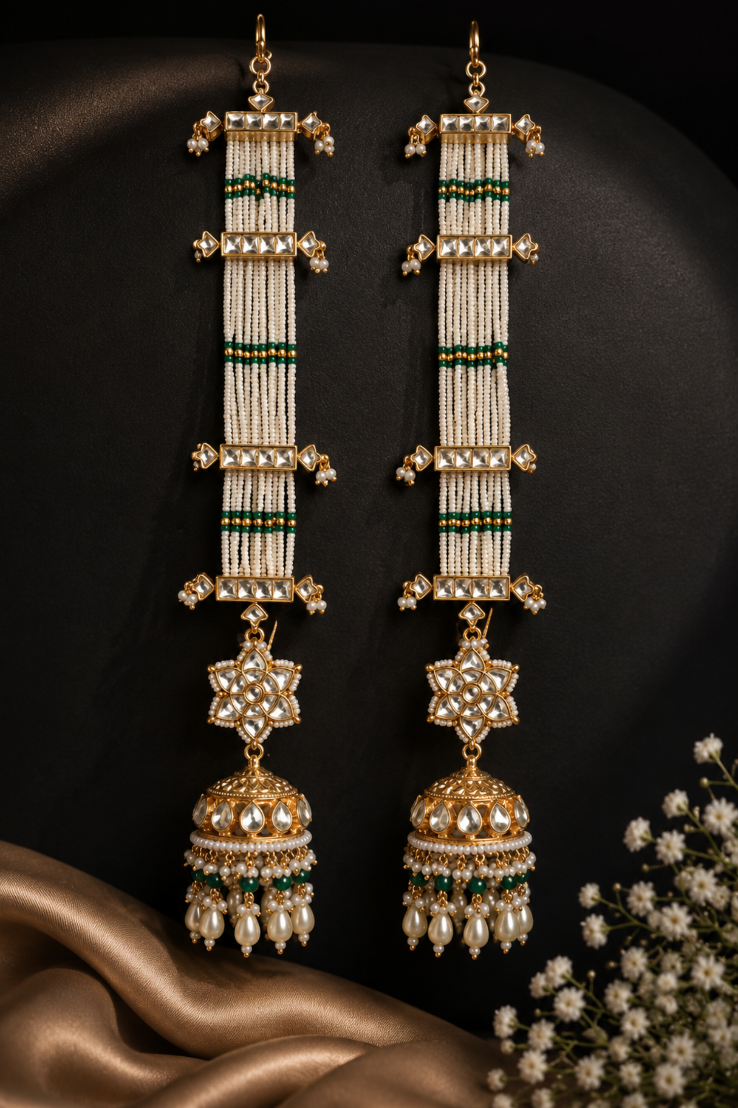 Swadhi Pachi Kundan Earrings
