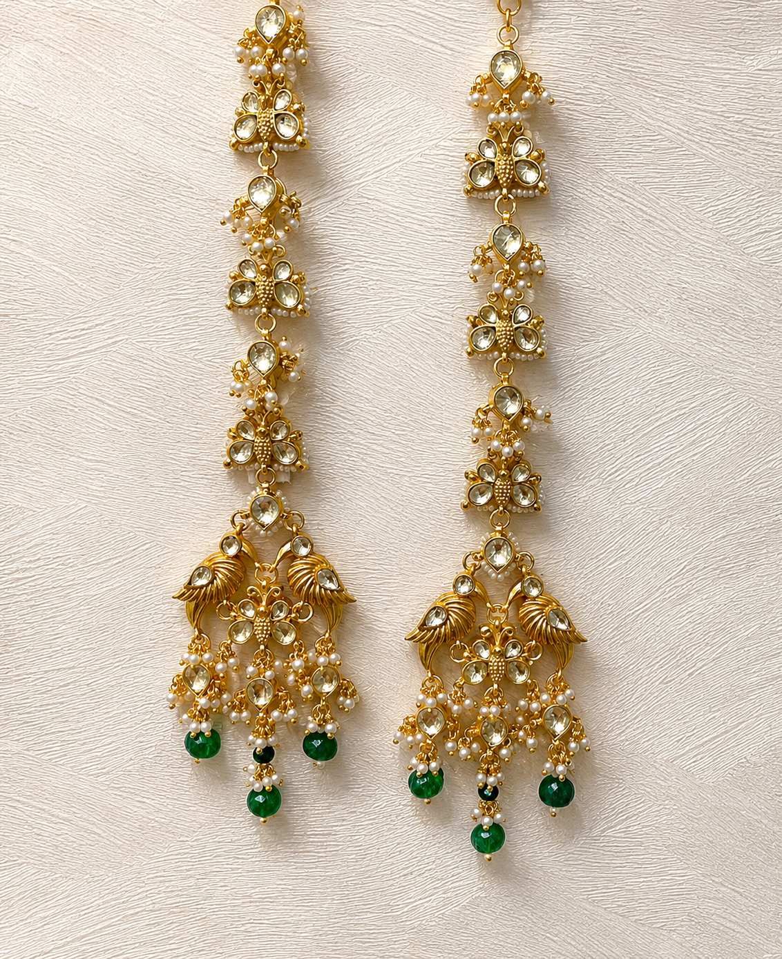 Naadira Pachi Kundan Earrings