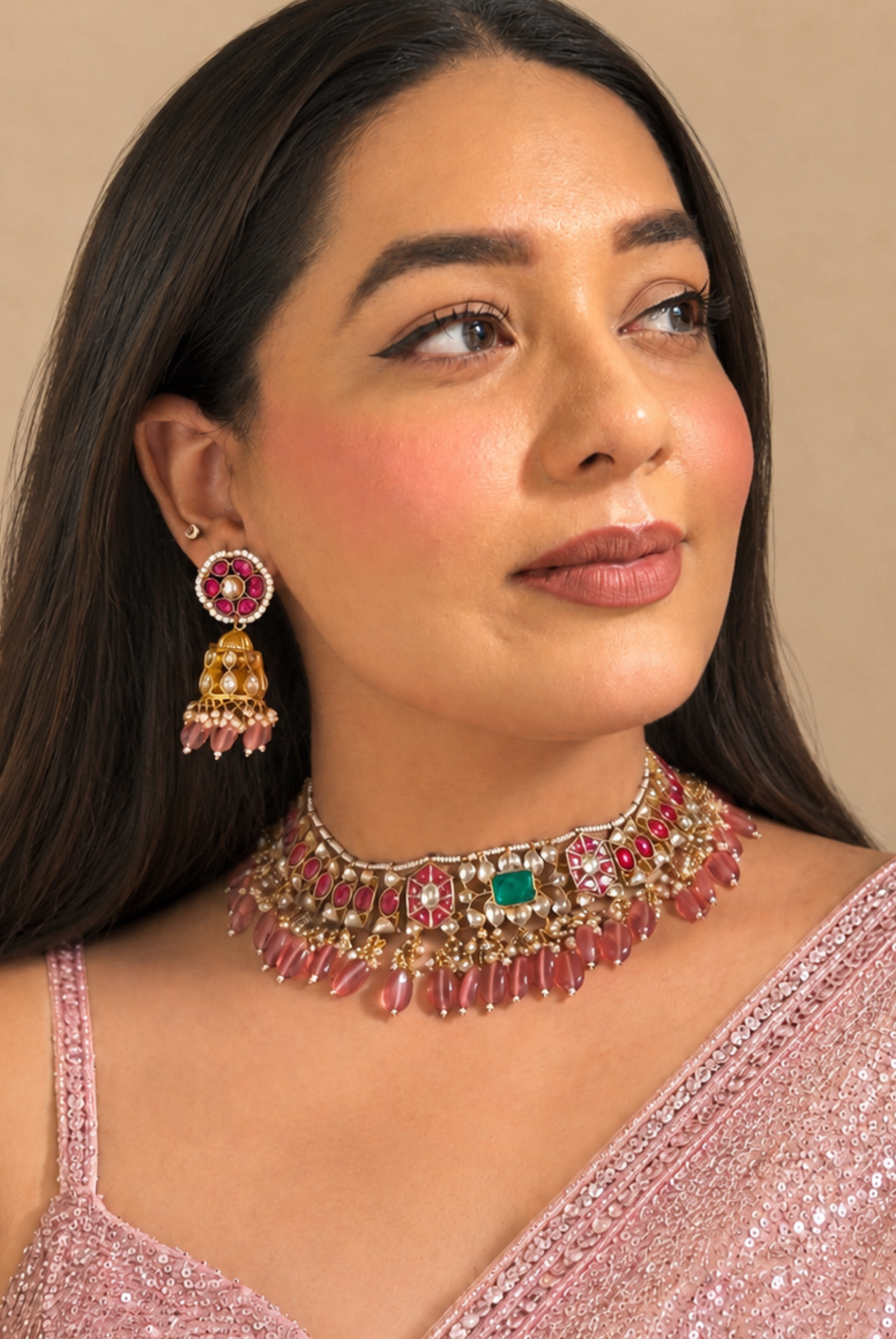 Geetika Pachi Kundan Set