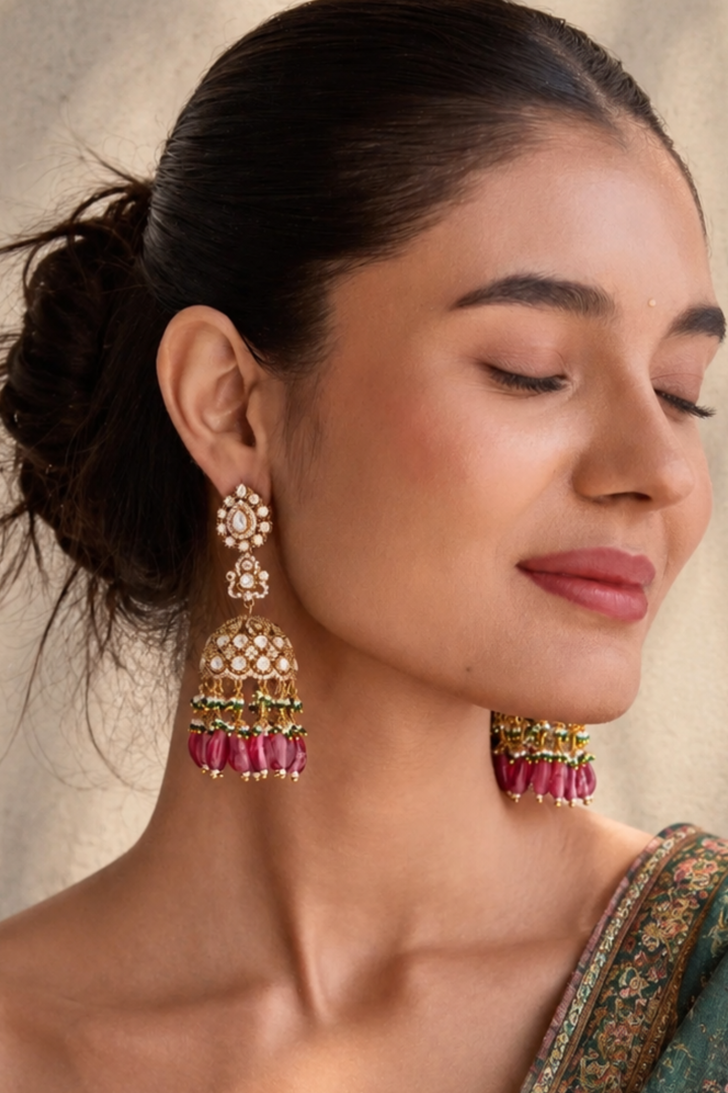 Yuvan Victorian Polki Earrings