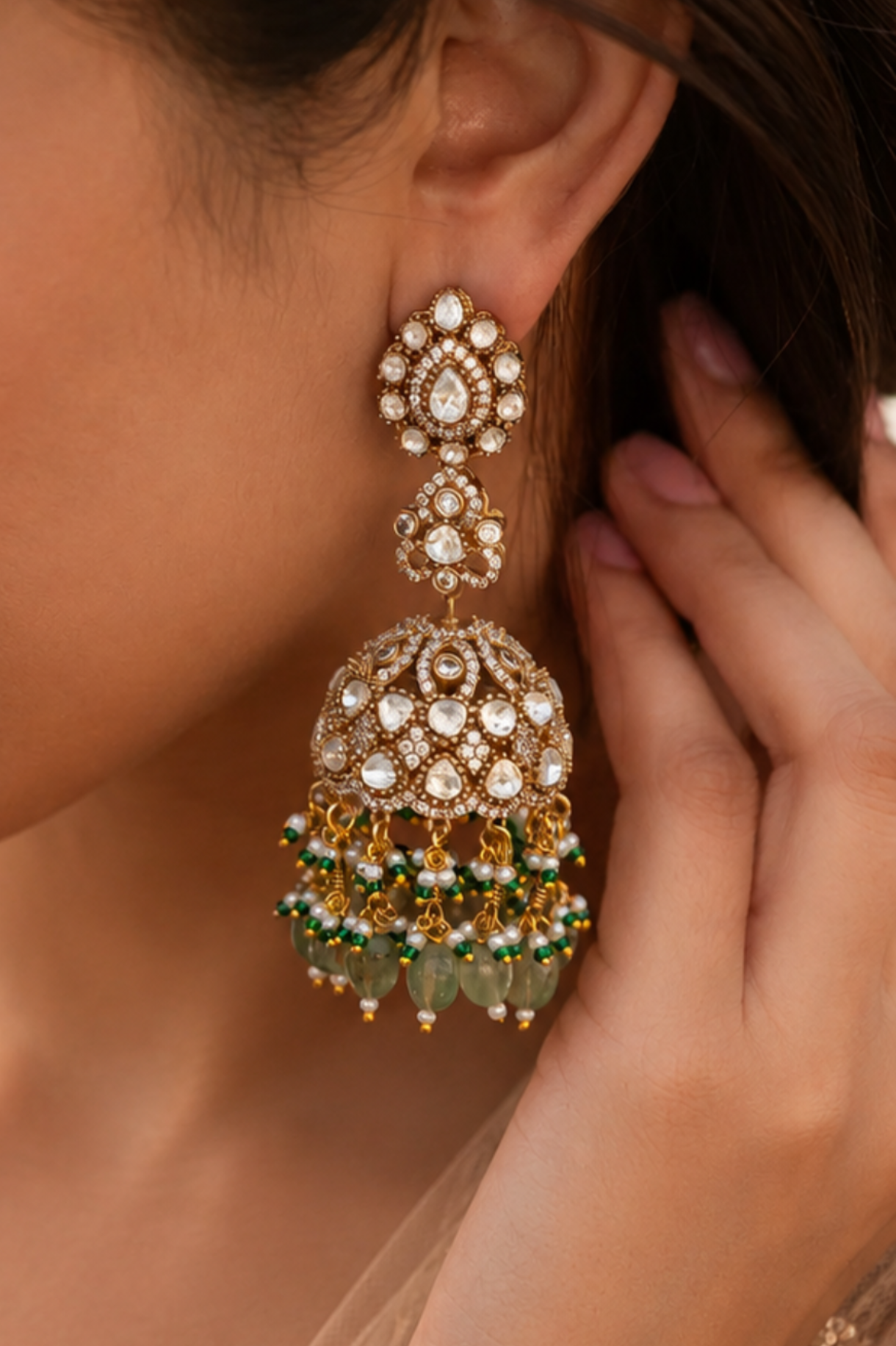 Yuvan Victorian Polki Earrings