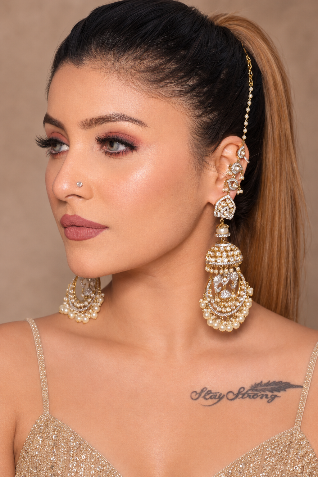 Hazel Gold Silver Earrings