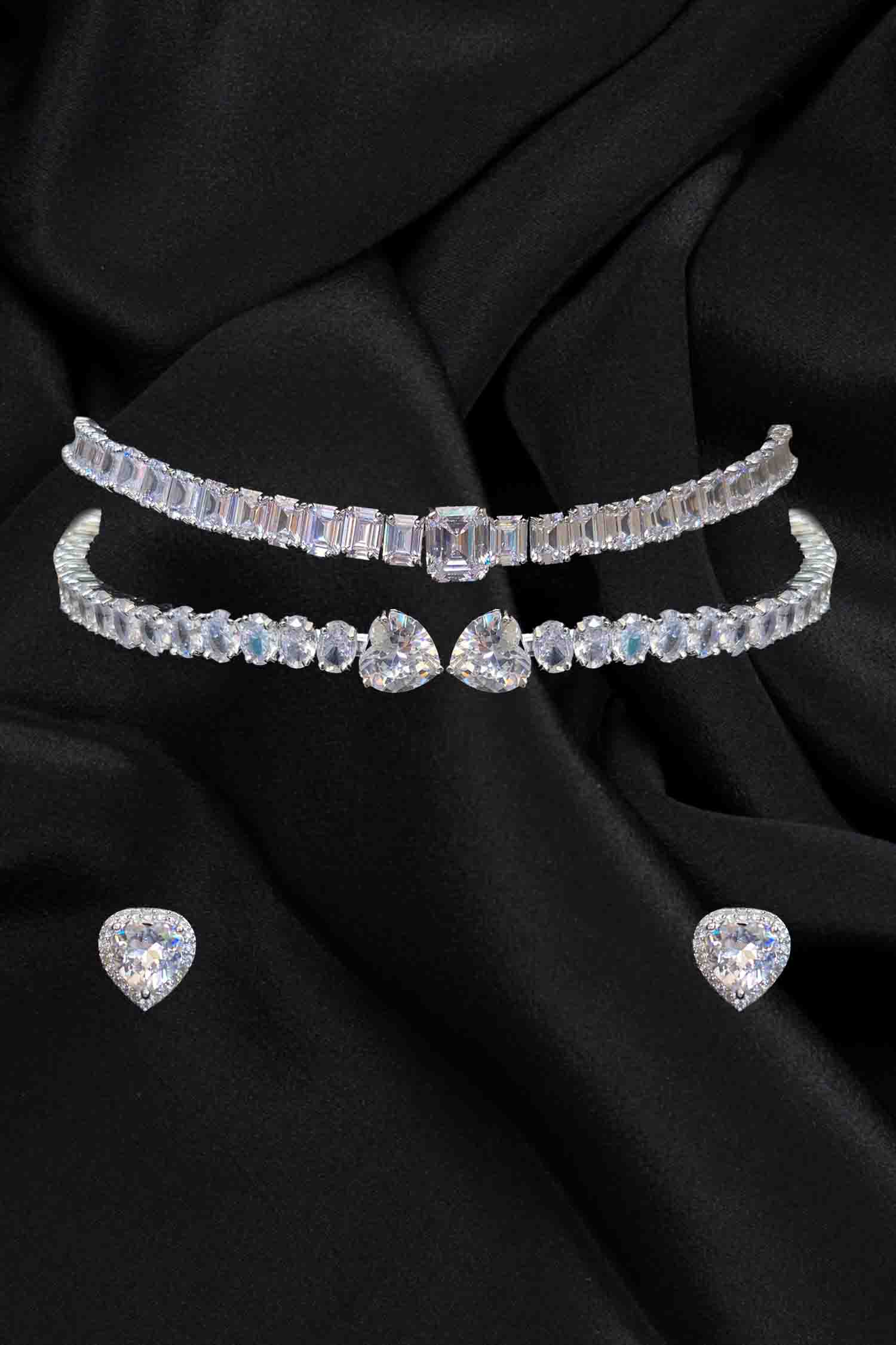 Paisley Diamond Necklace Set