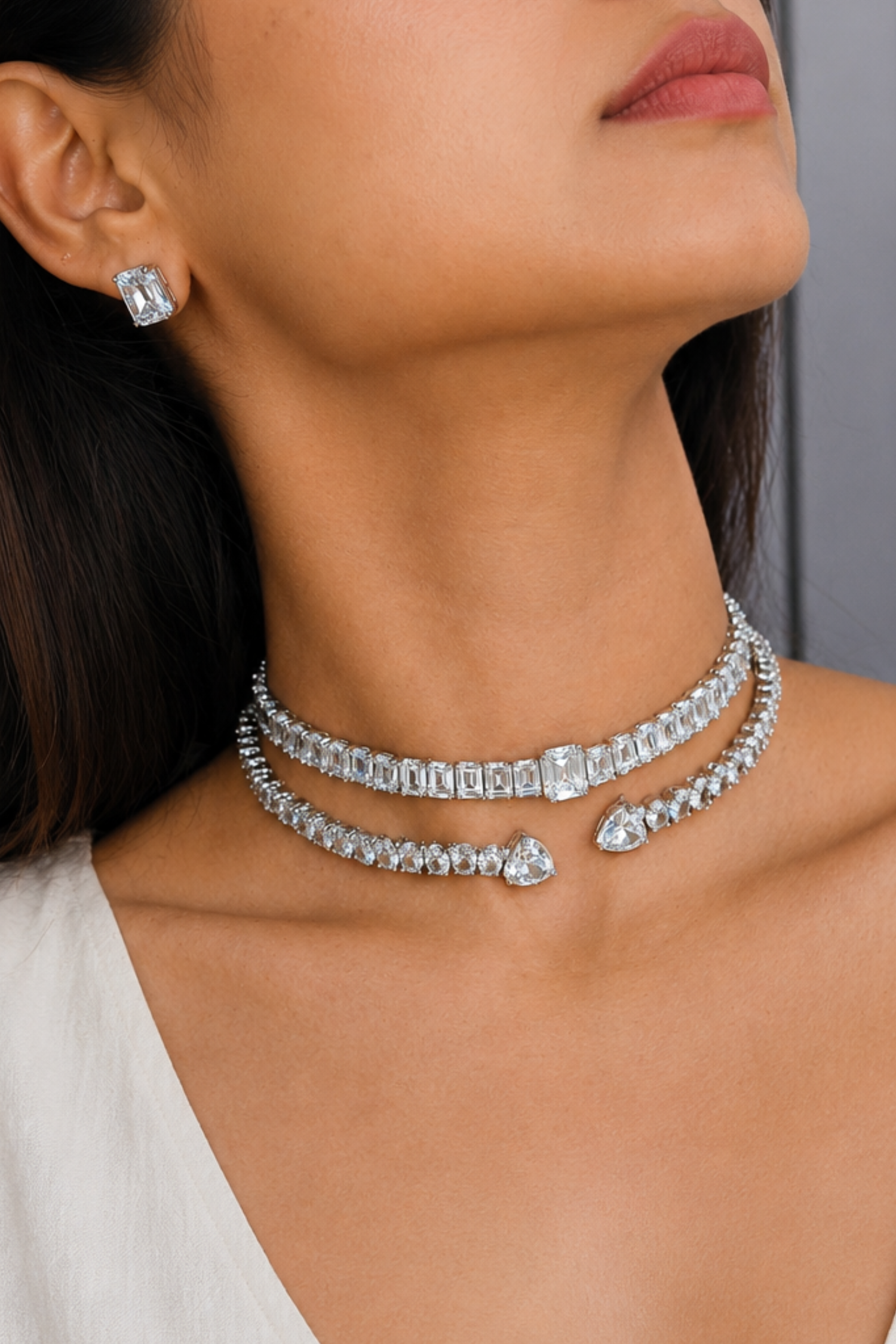 Paisley Diamond Necklace Set
