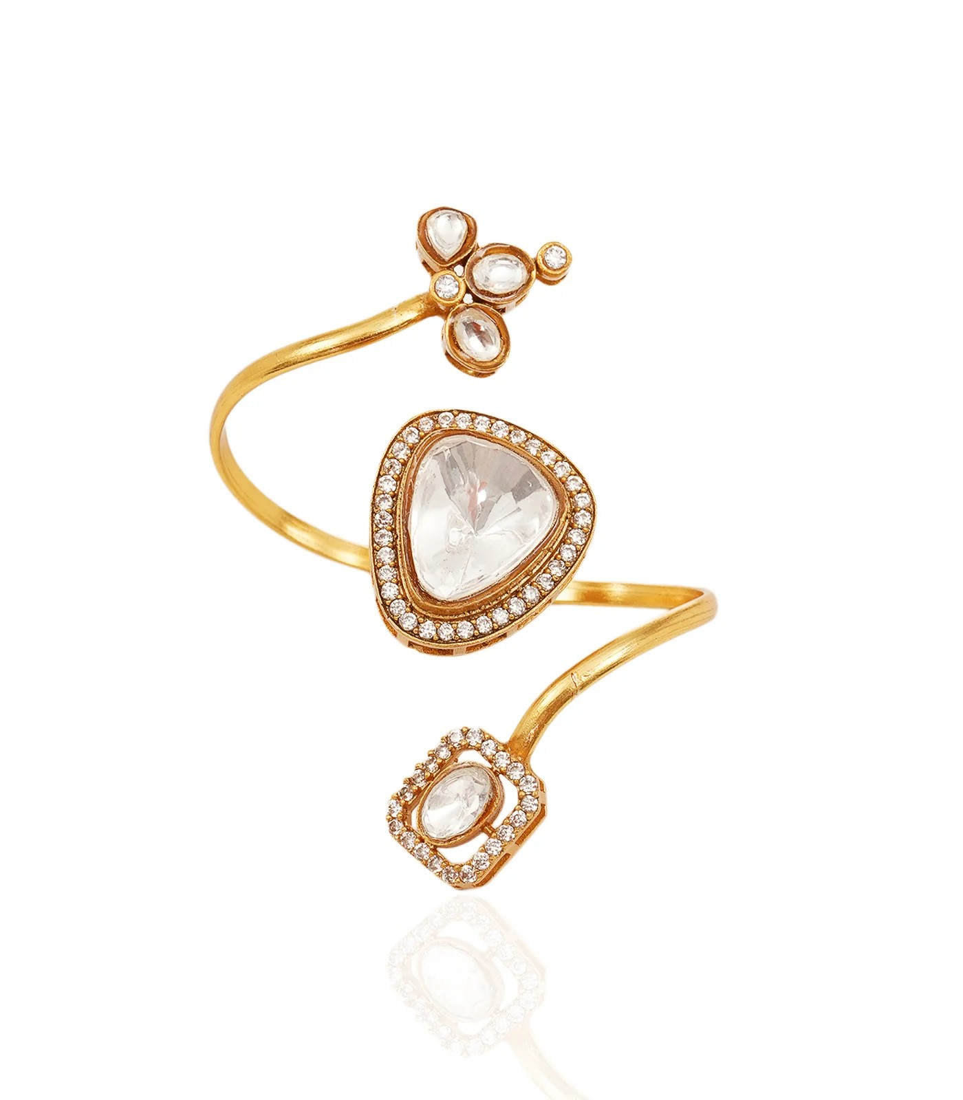 Adjustable Polki Ring
