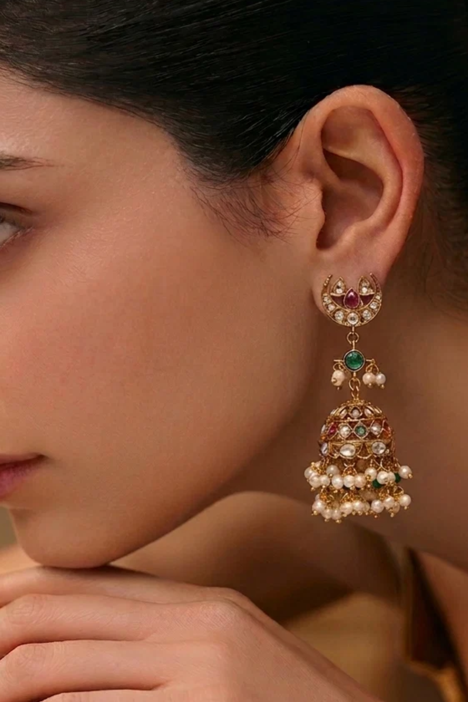 Naadirah Polki Kundan Jhumki