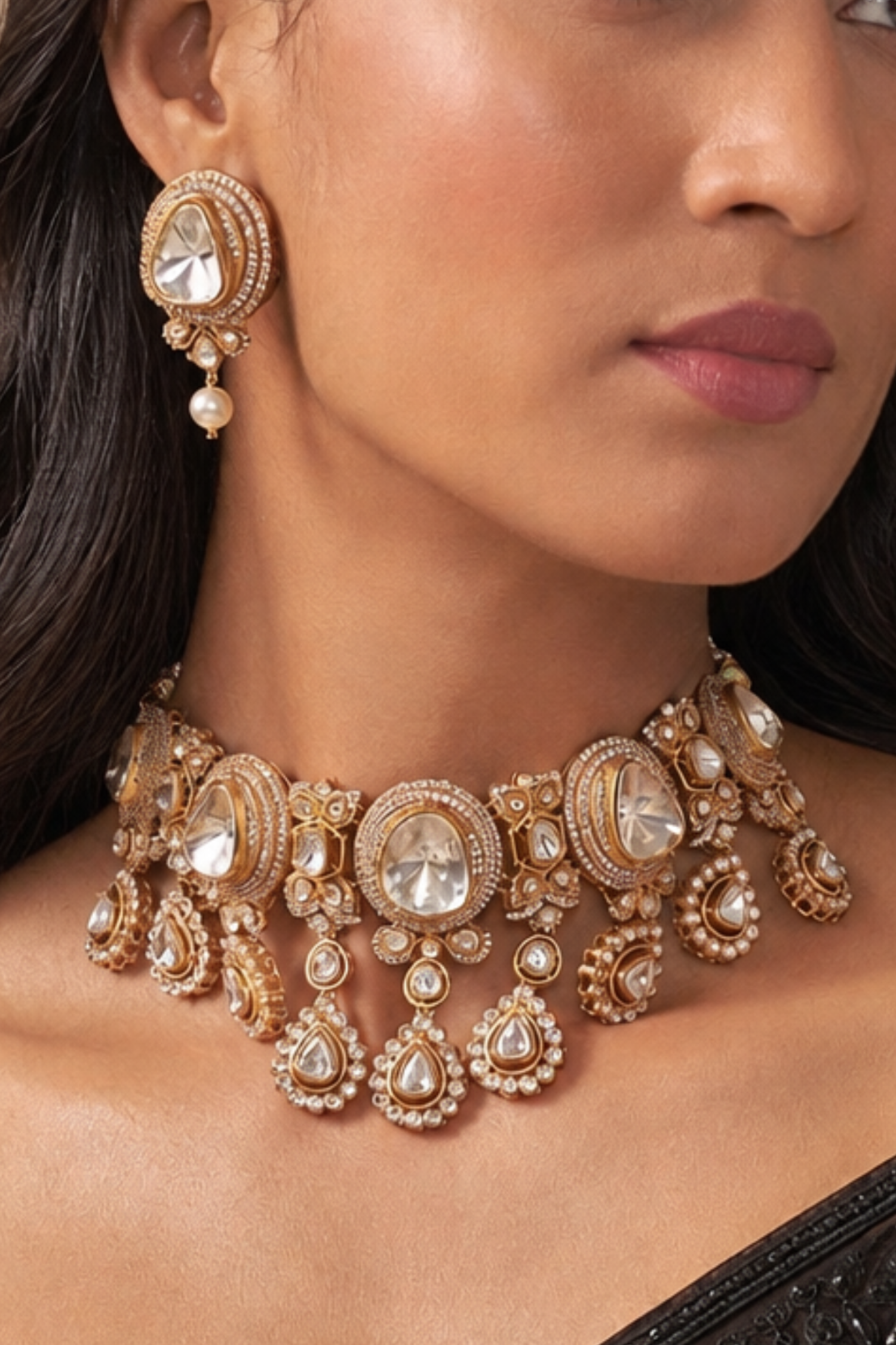 Anvi Polki Kundan Choker Set