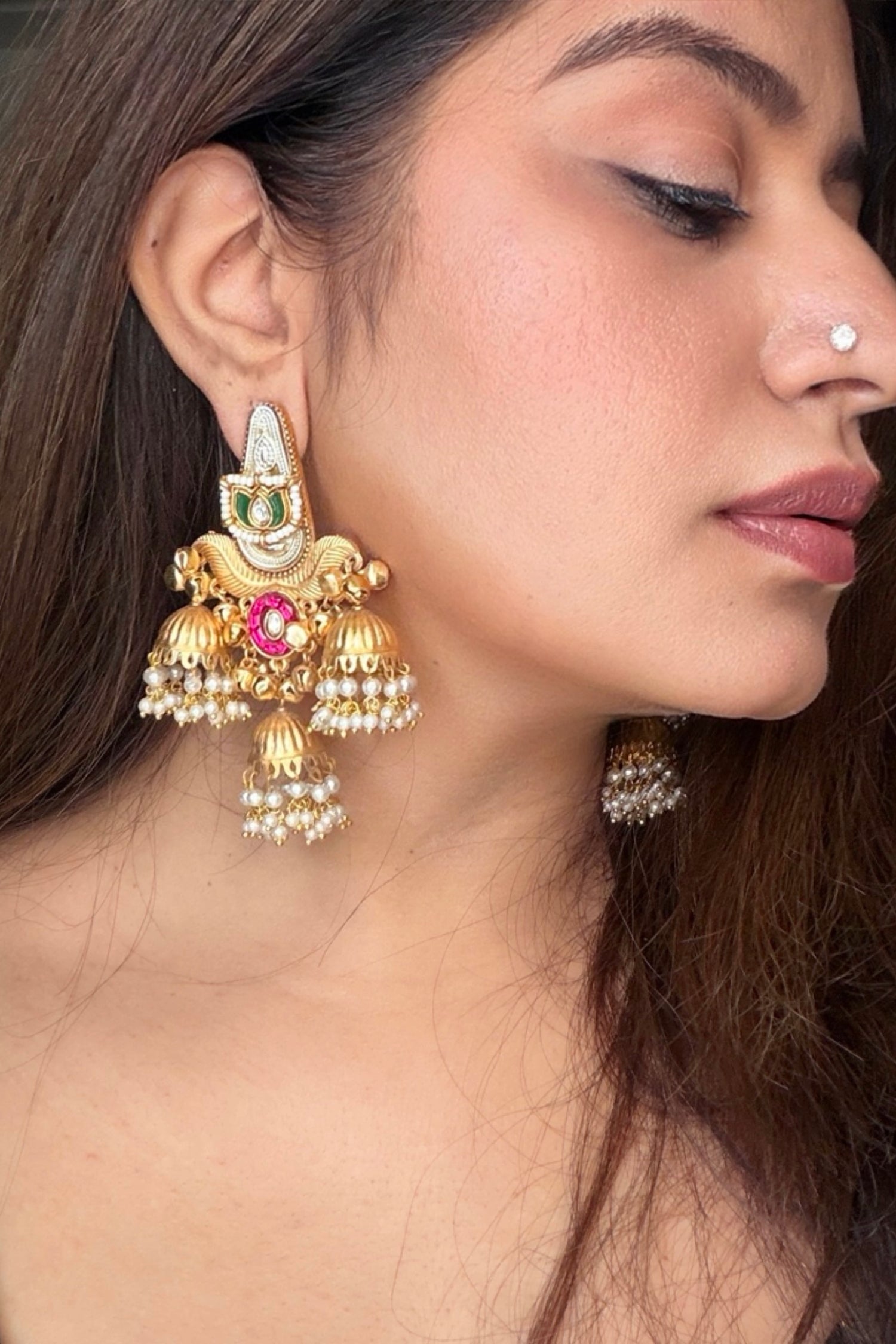 Tanaz Gold Plated Earrings