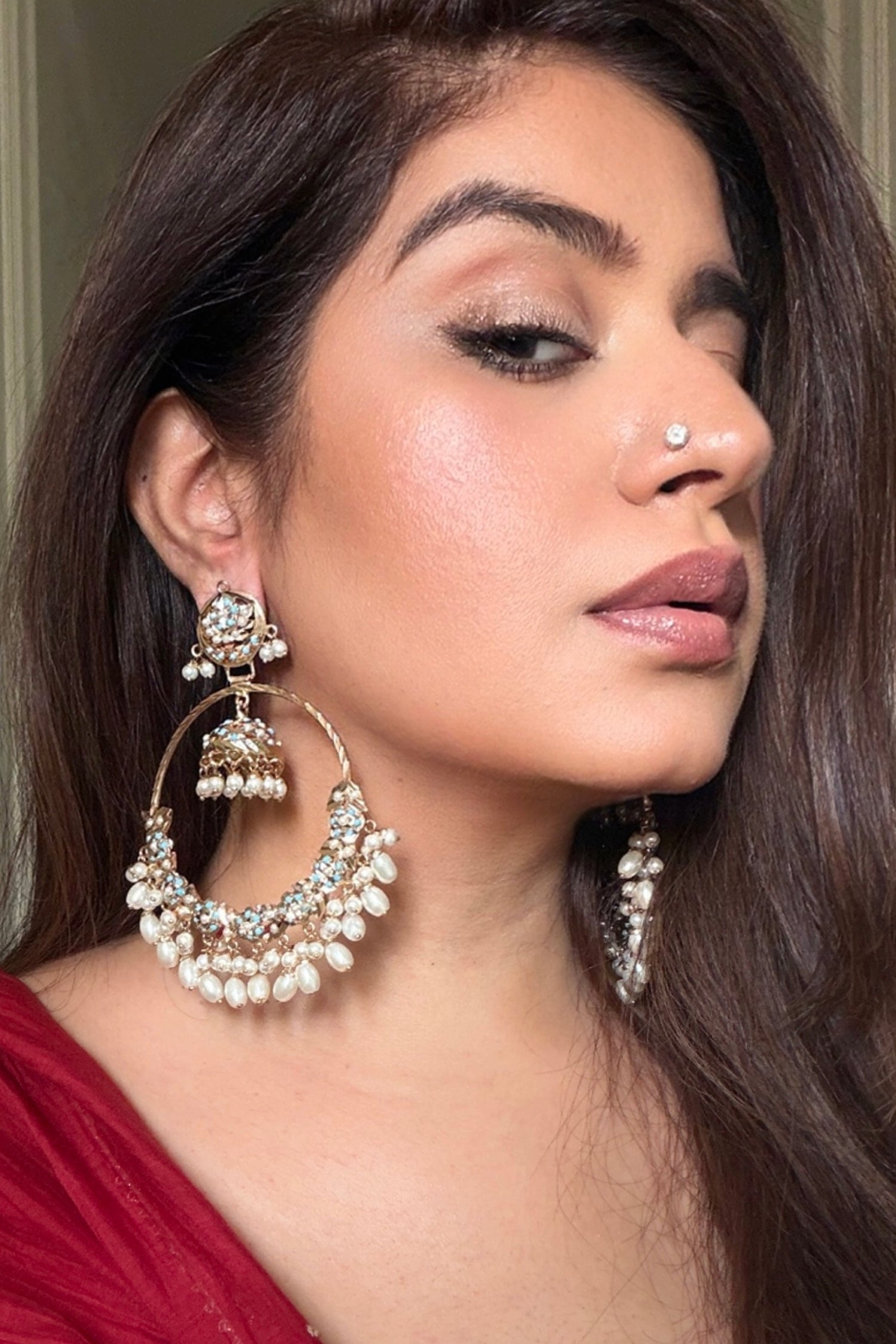 Kusha Gold Plated Jadau Earrings