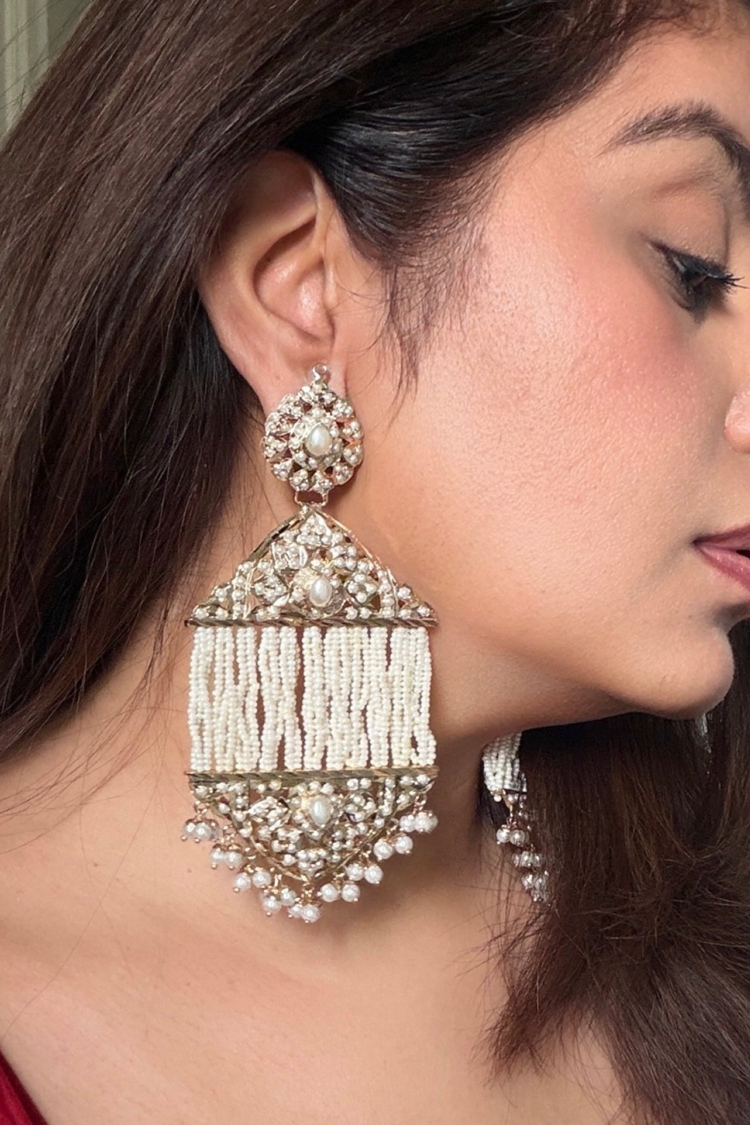 Kusha Gold Plated Jadau Earrings