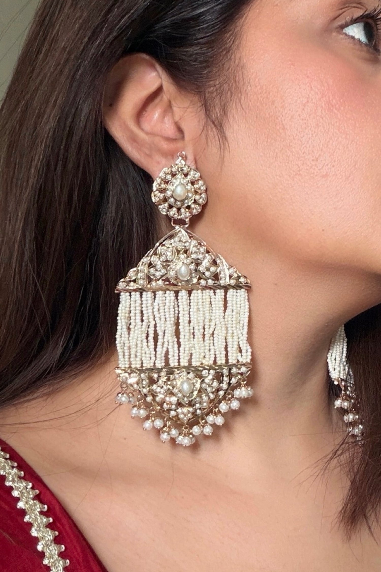 Kusha Gold Plated Jadau Earrings