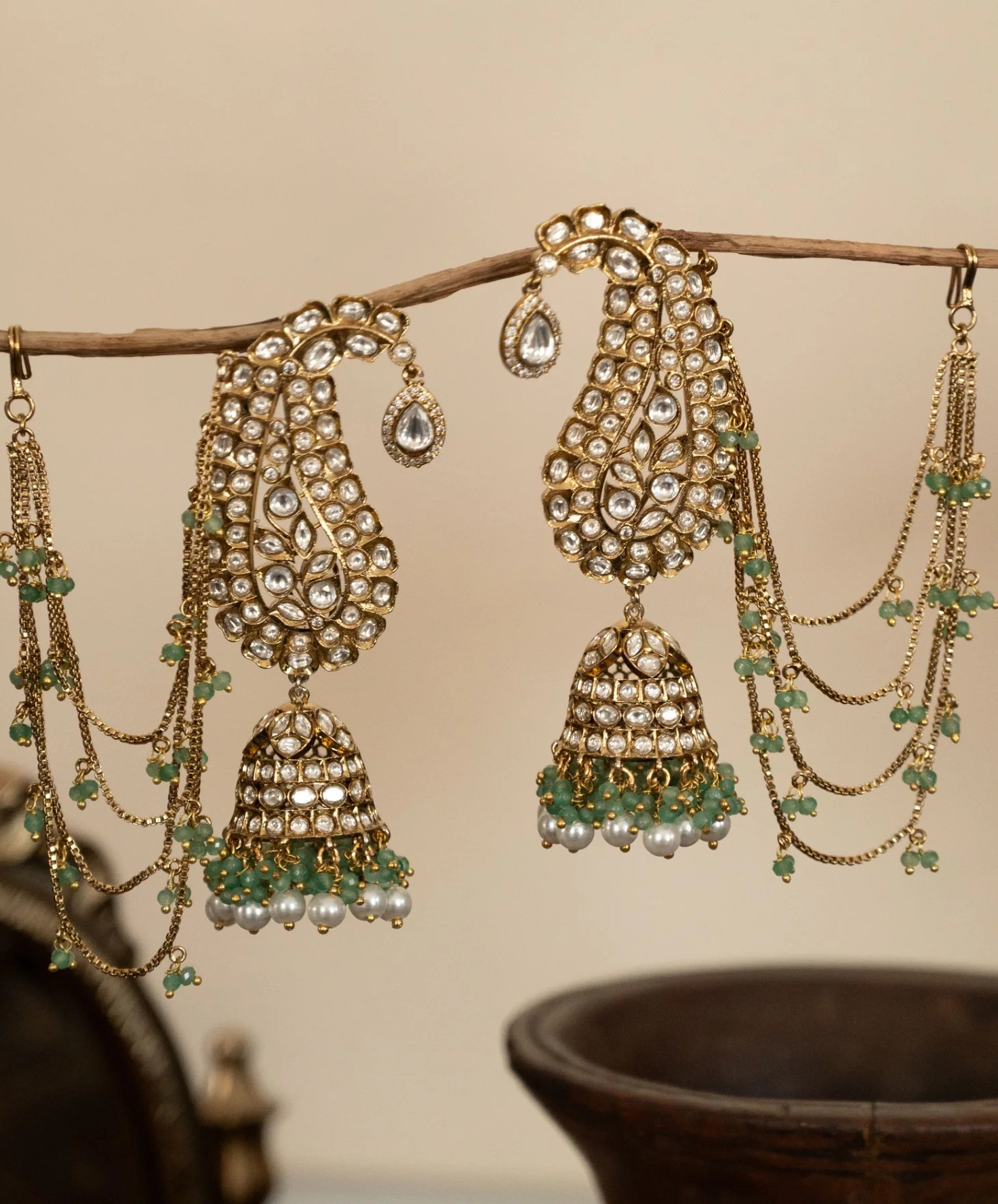 Moheni Polki Kundan Earrings