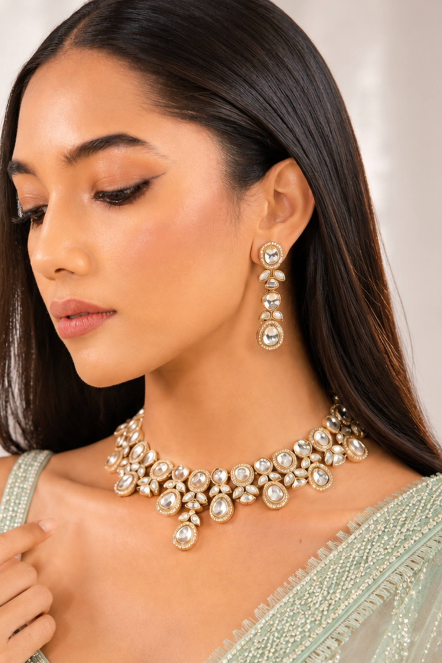 Zelva Polki Kundan Set