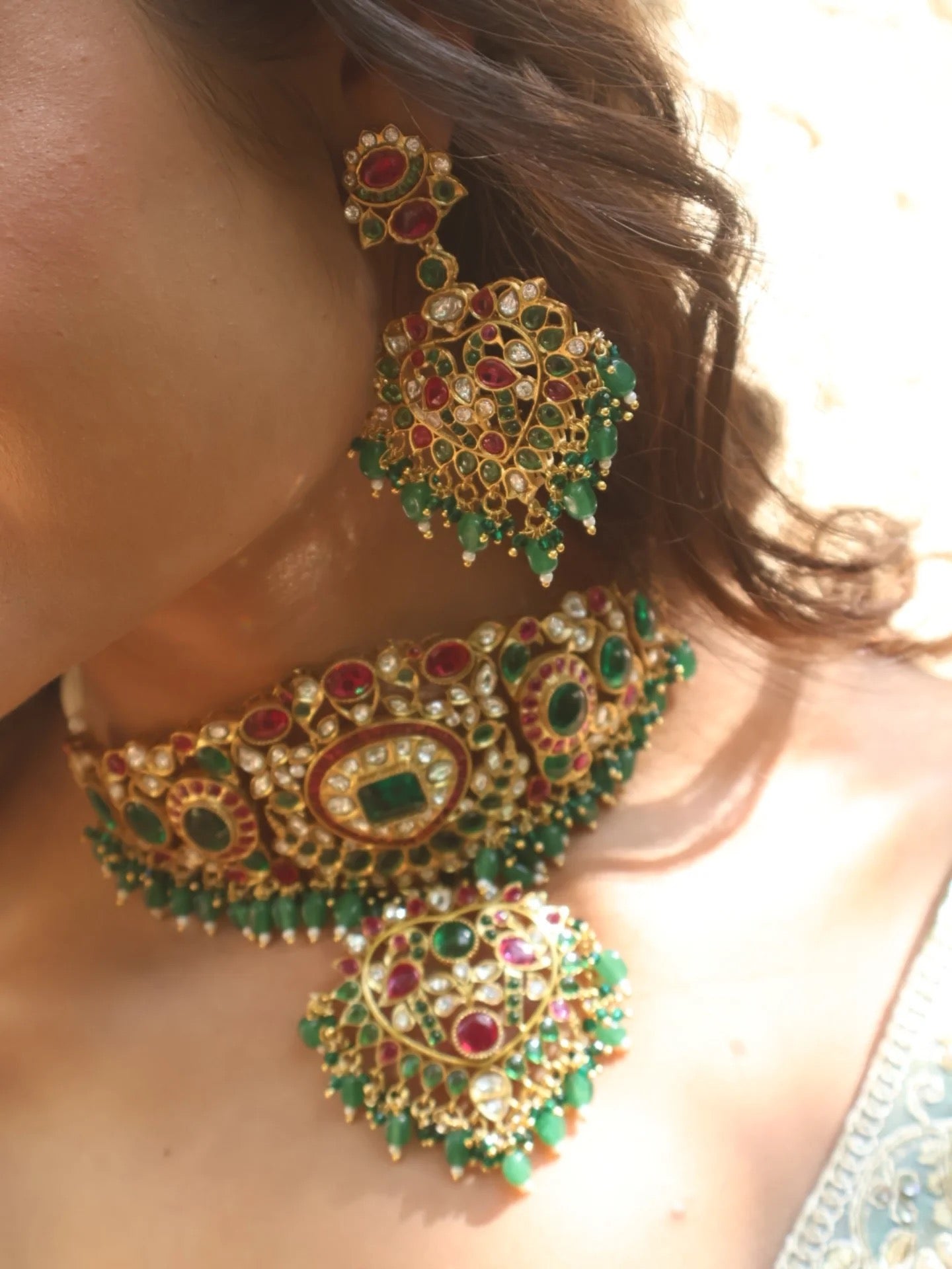 Elina Polki Kundan Set