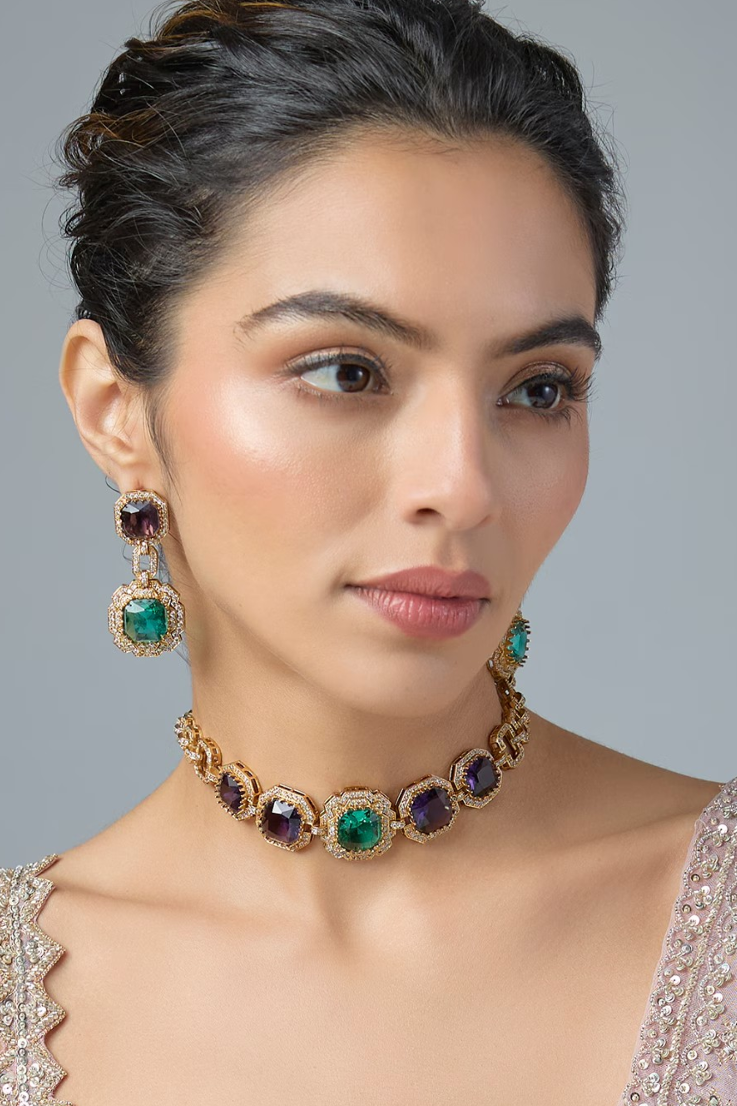 Sabyachi Gemstone Necklace Set