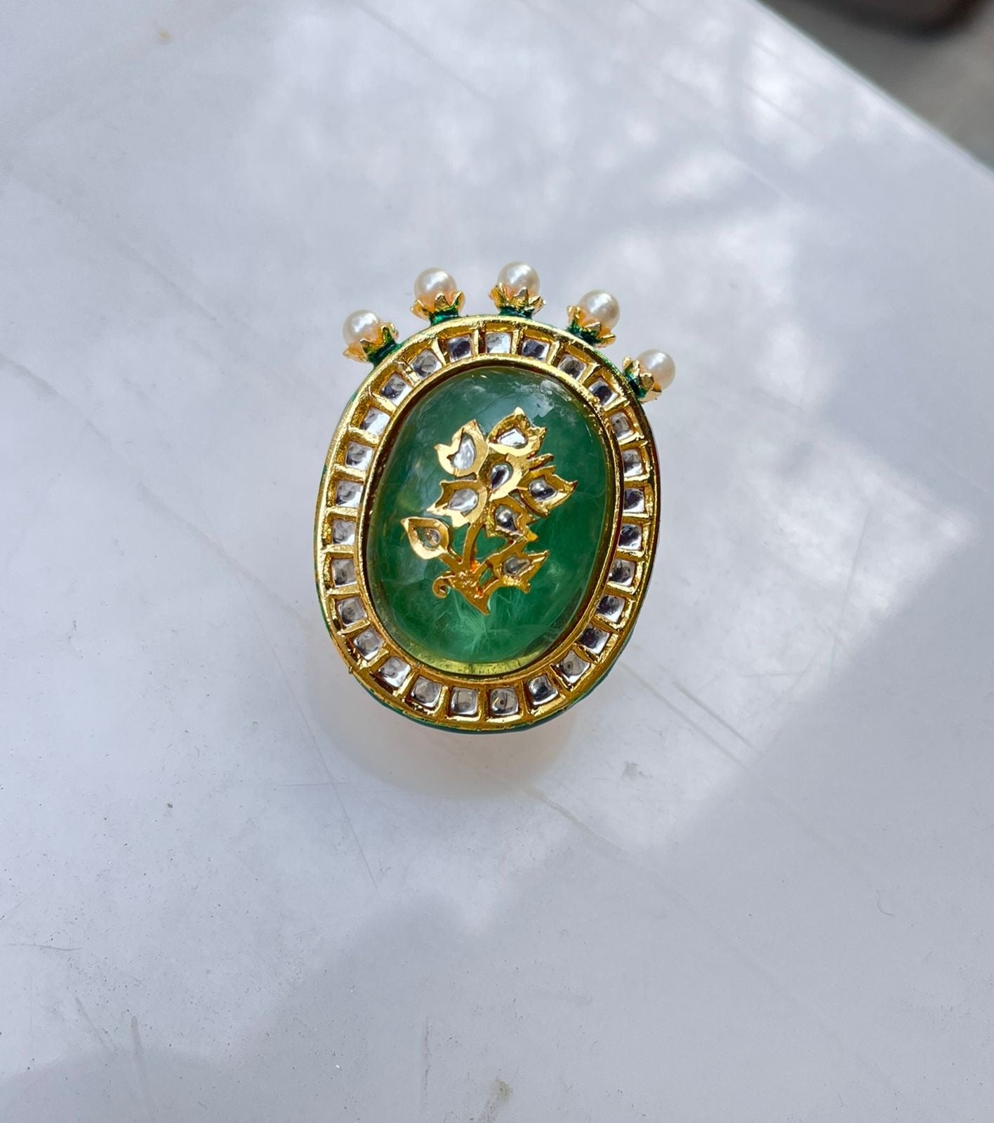Kundan Meena Ring
