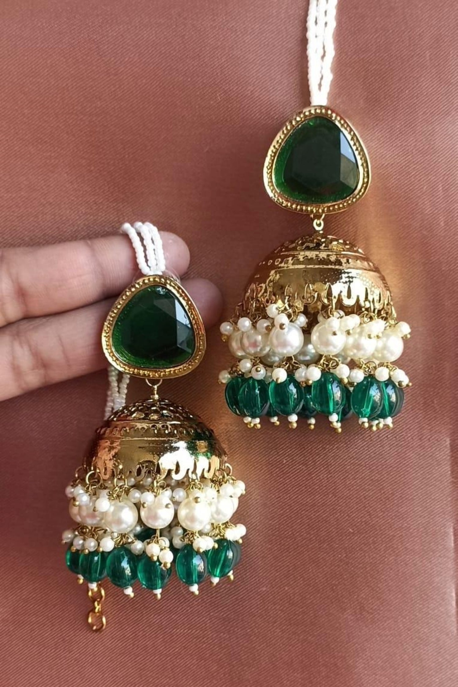 Soha Ear Chain Jhumkas