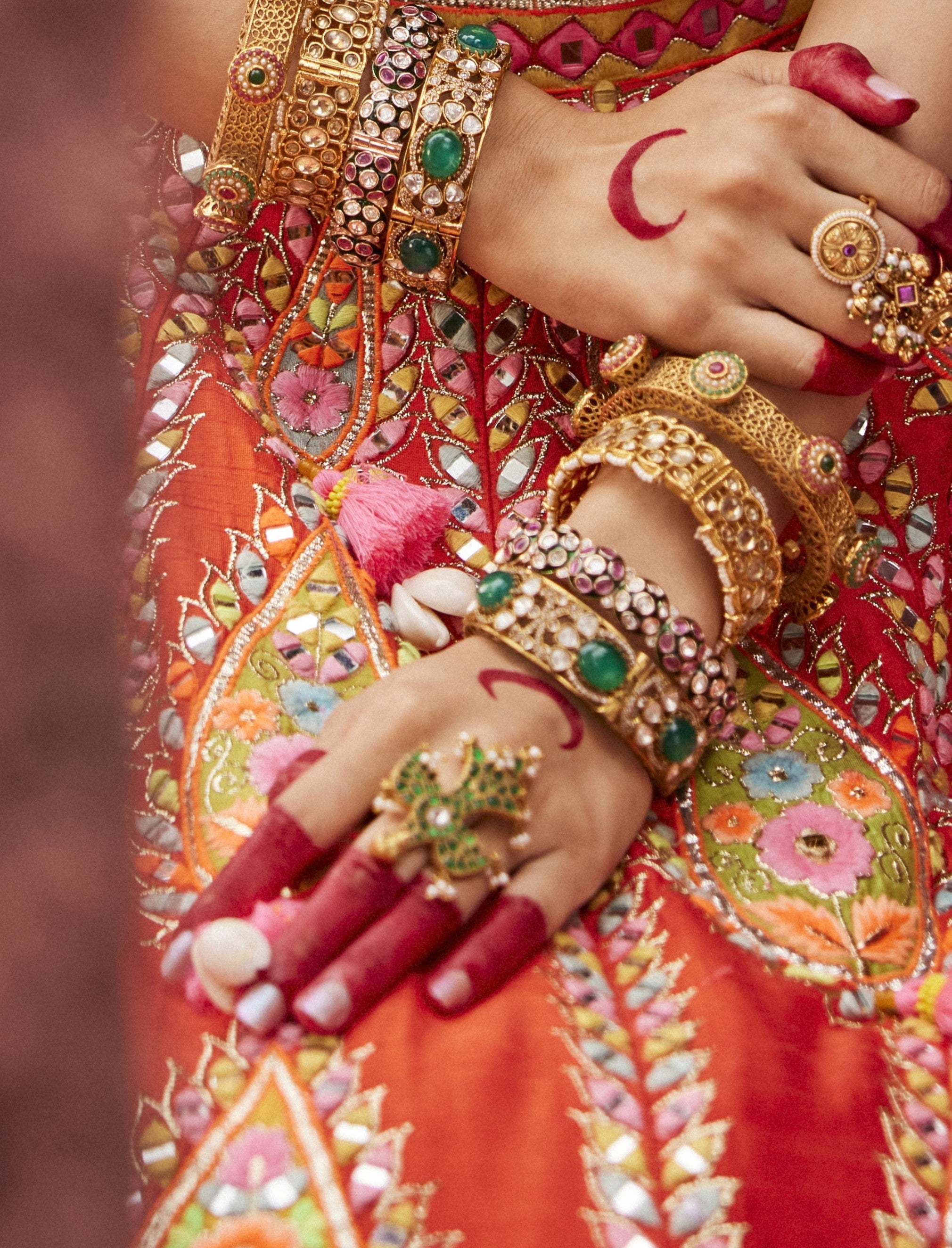 Gold Plated Pachi Kundan Ring