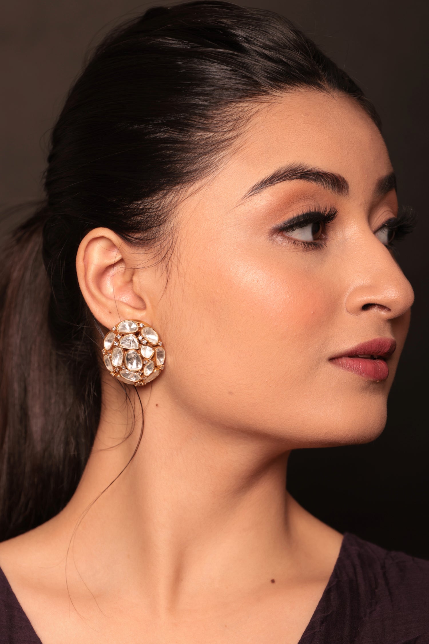 Yana Polki Studs Earrings