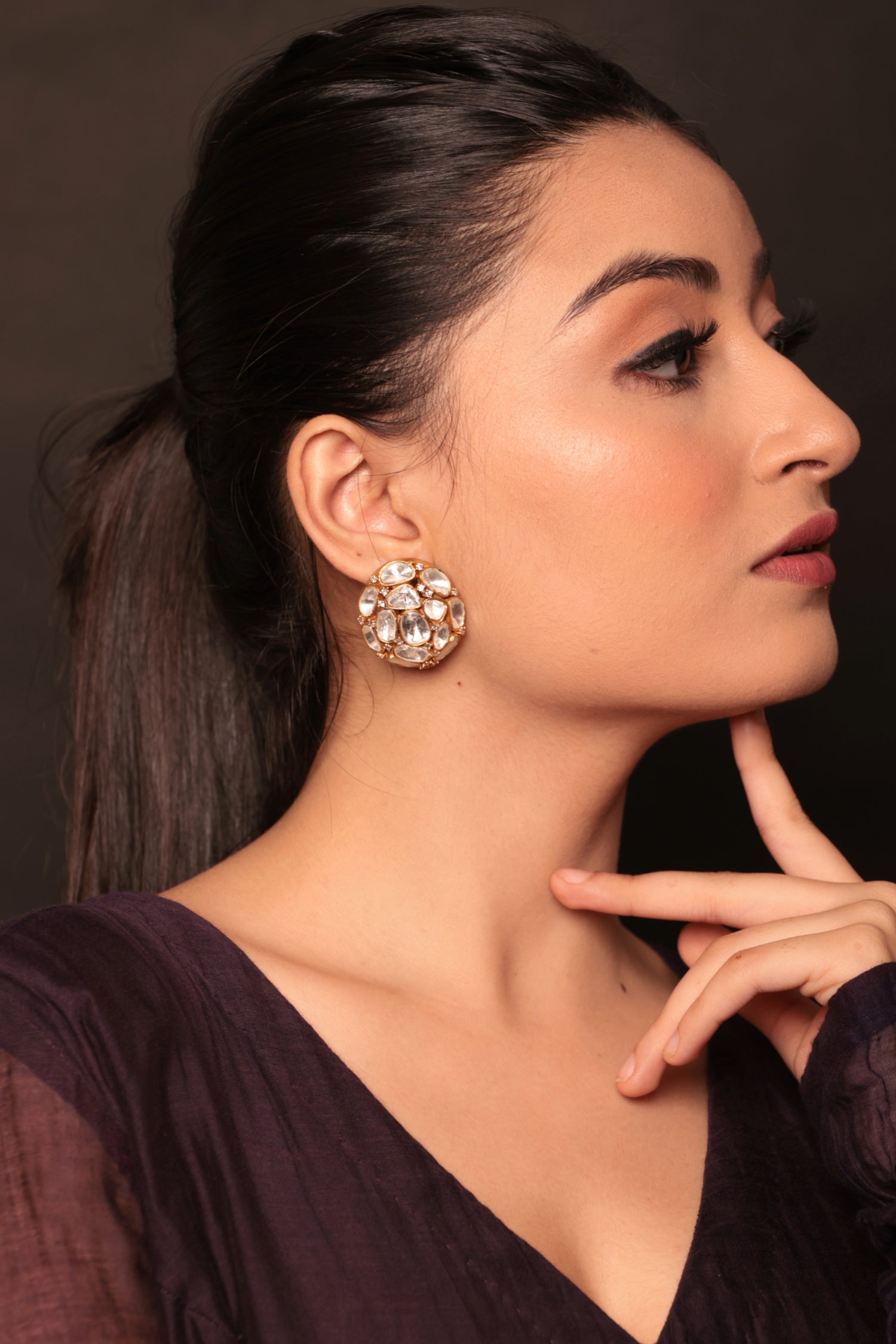 Yana Polki Studs Earrings