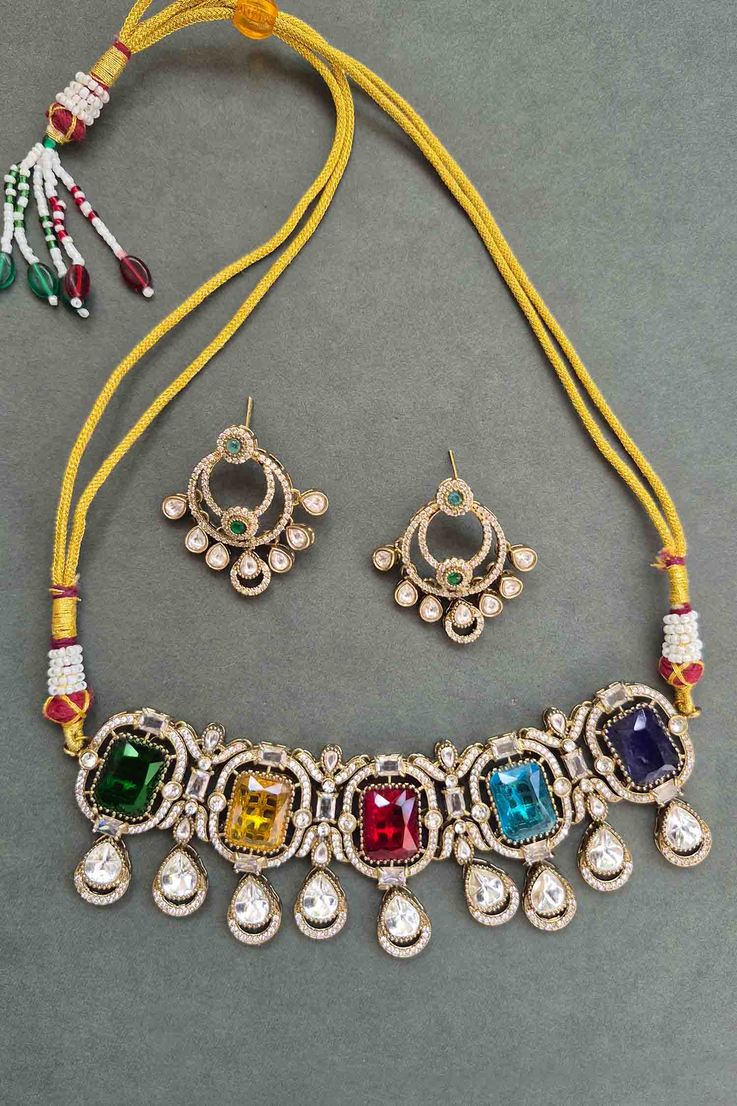 Ira Emerald Polki Choker Set