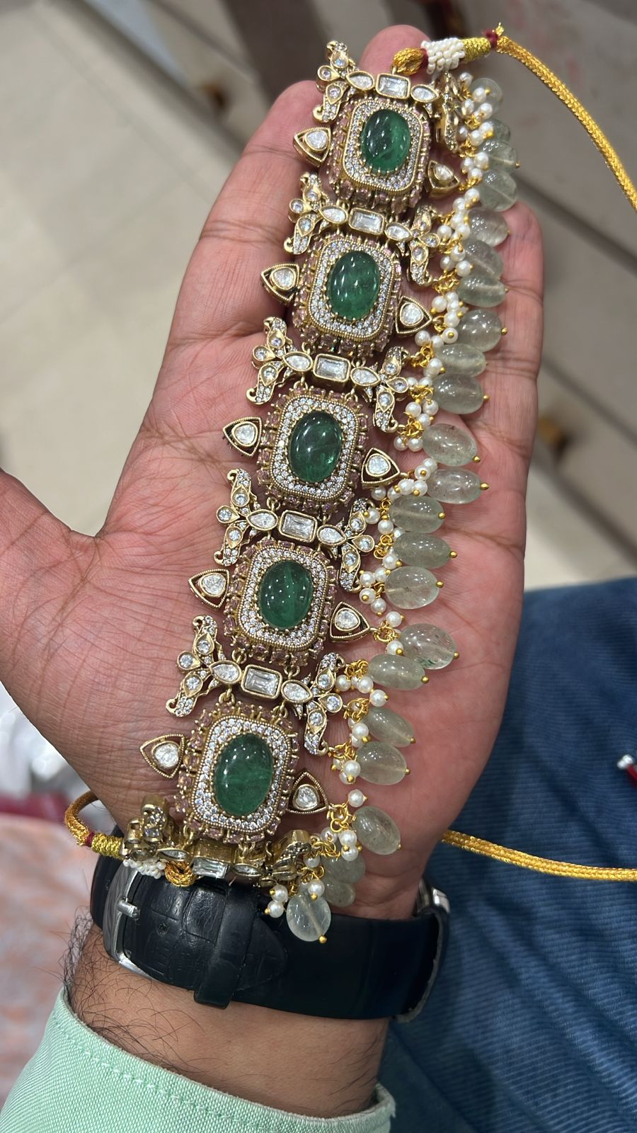 Disha Mint Polki Choker Set