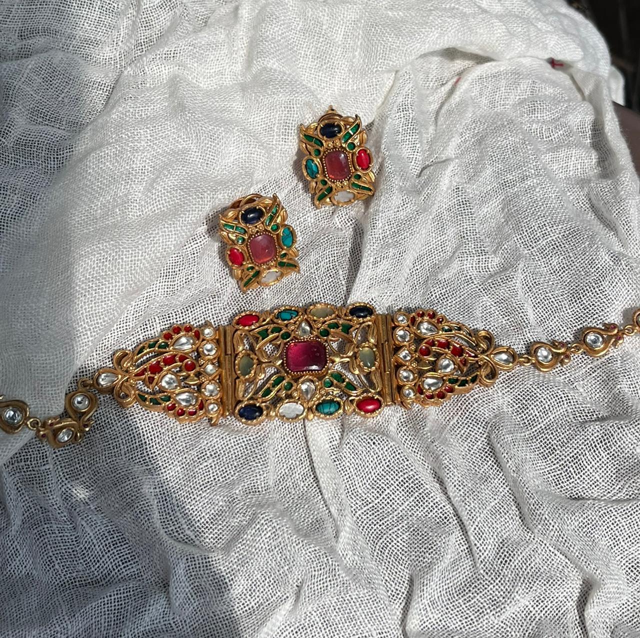 Handcrafted Gold Plated Choker Set