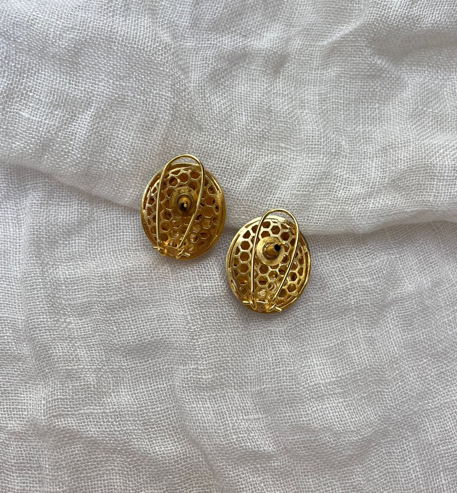 Emerald Polki Studs
