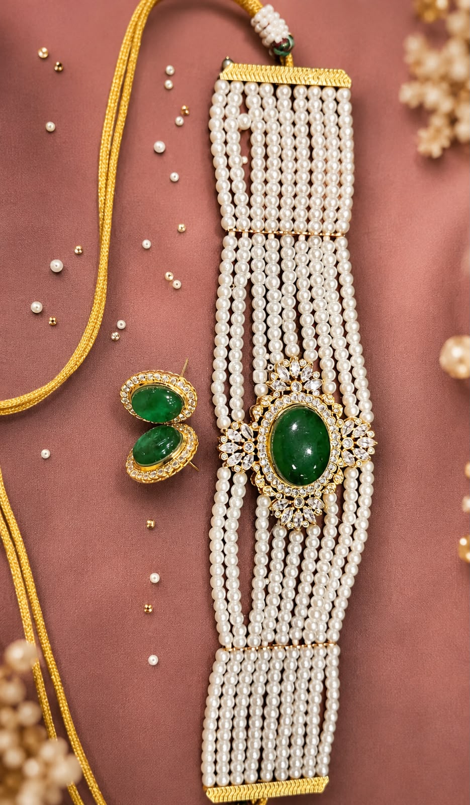 Gaurika Pearl Choker Set