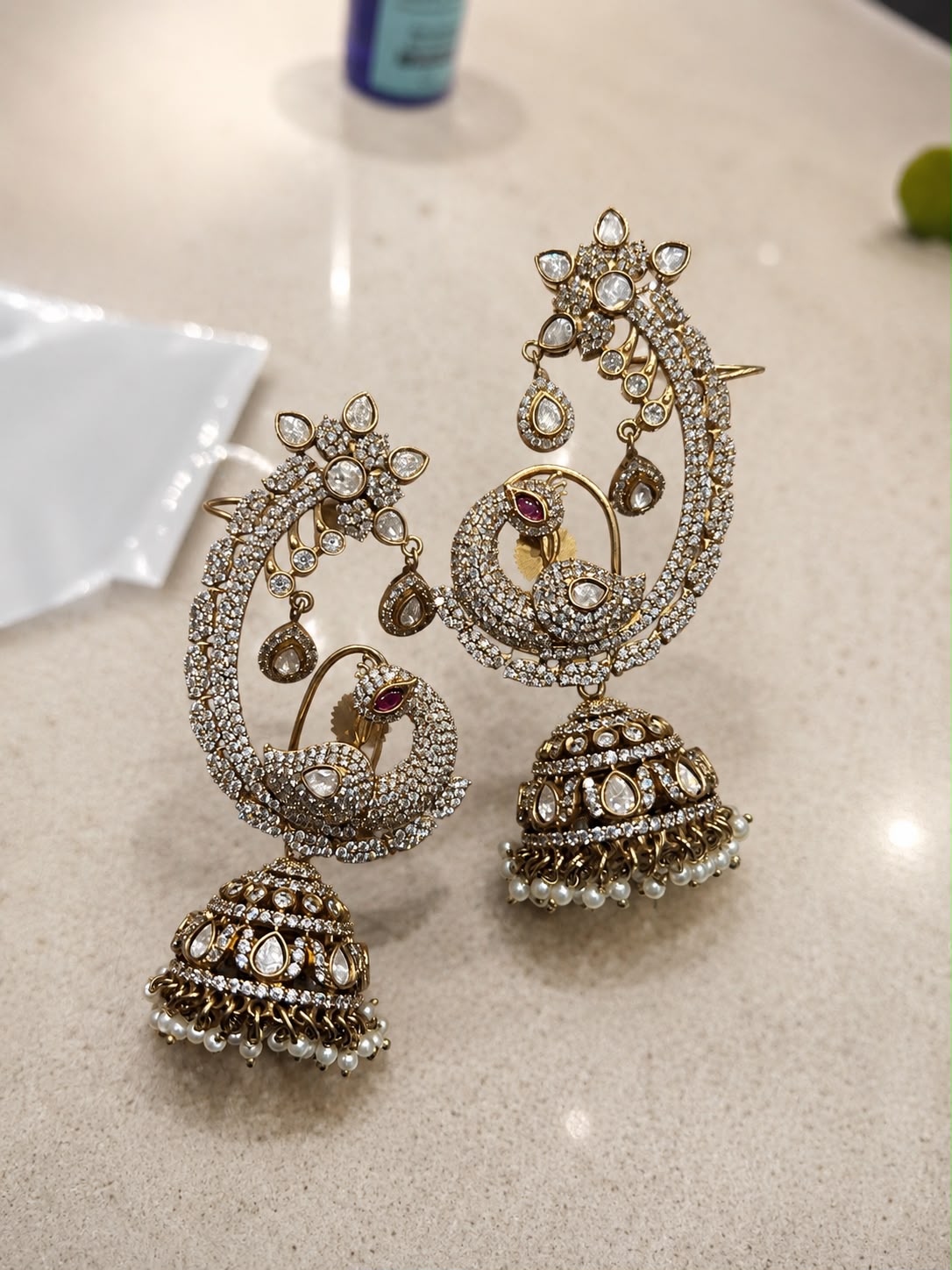 Nayaar Earcuff Polki Earrings